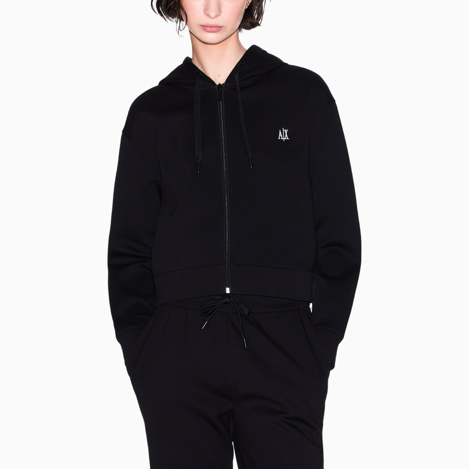 Дамски черен суичър Armani Exchange XW000822 AF10818