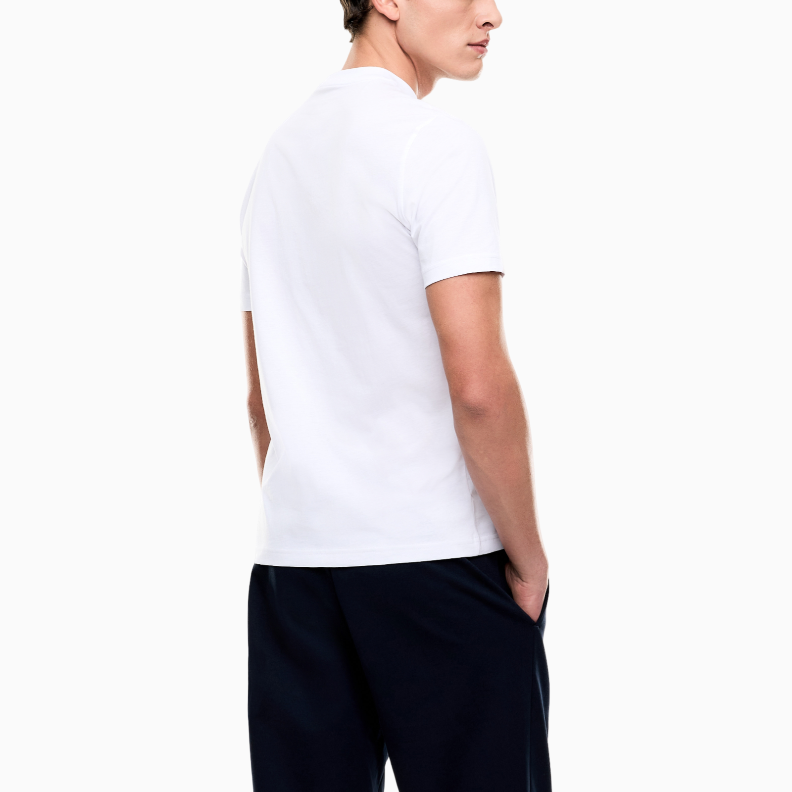 Мъжка бяла тениска EA7 Emporio Armani 7M001307 AF10375 U0002 Back View