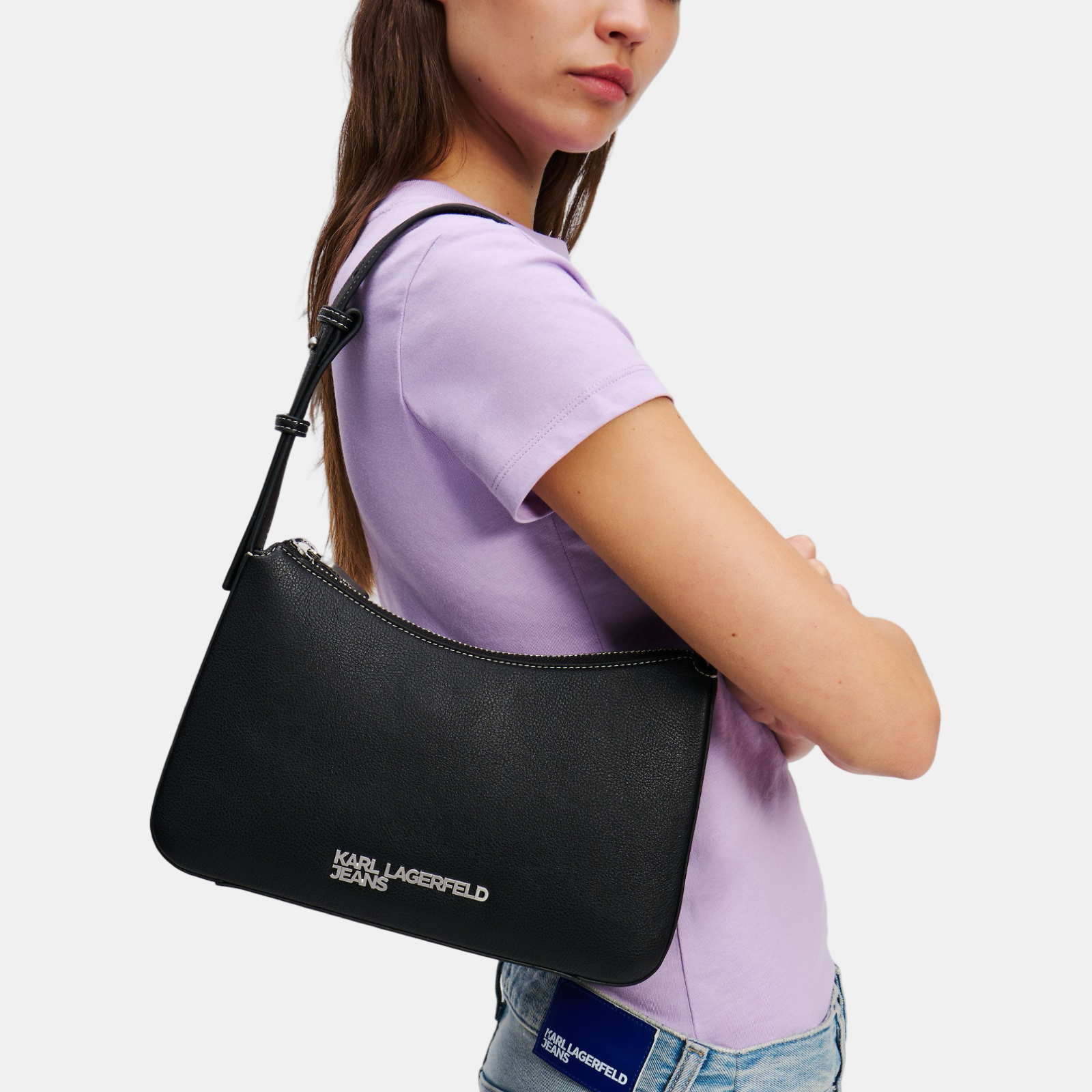 Дамска чанта Karl Lagerfeld Jeans Women Shoulder Bag A3W30009 999 Model View