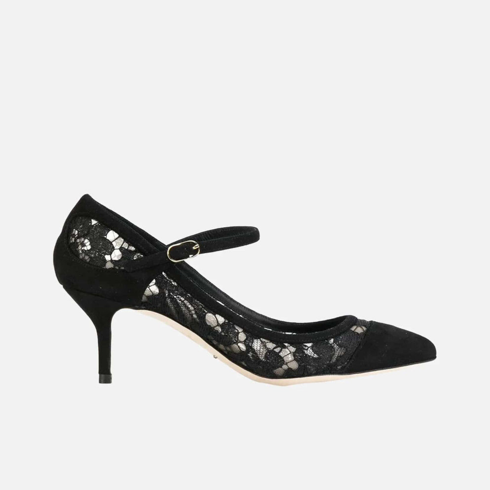 Dolce & Gabbana Mary Jane Taormina Lace Pumps Lateral View