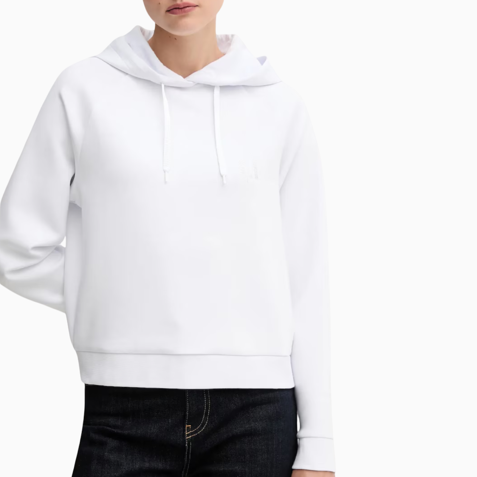 Дамско бяло худи Armani Exchange Women Hoodie XW000827 AF13397 Front View