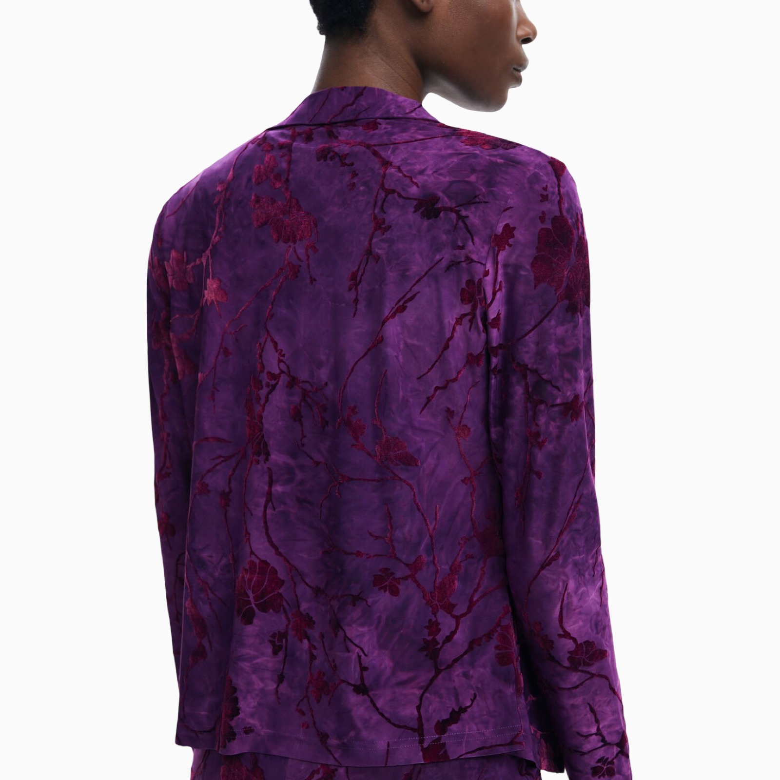 Дамска лилава риза Desigual Women Shirt 25WWTK29 Back View