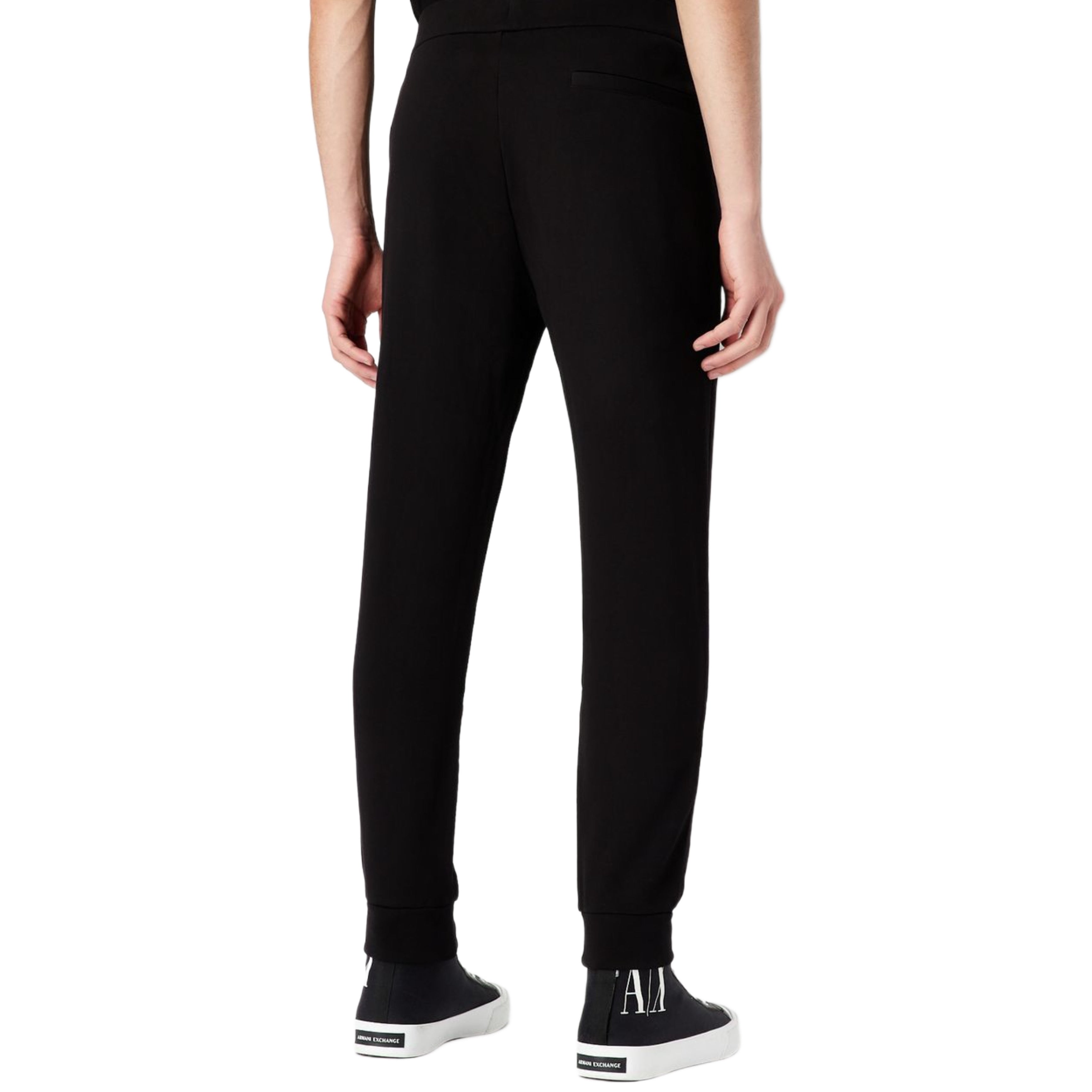 Мъжко памучно долнище в черно Armani Exchange Men’s Sweatpants 8NZPPQ ZJ1ZZ 11200 Black
