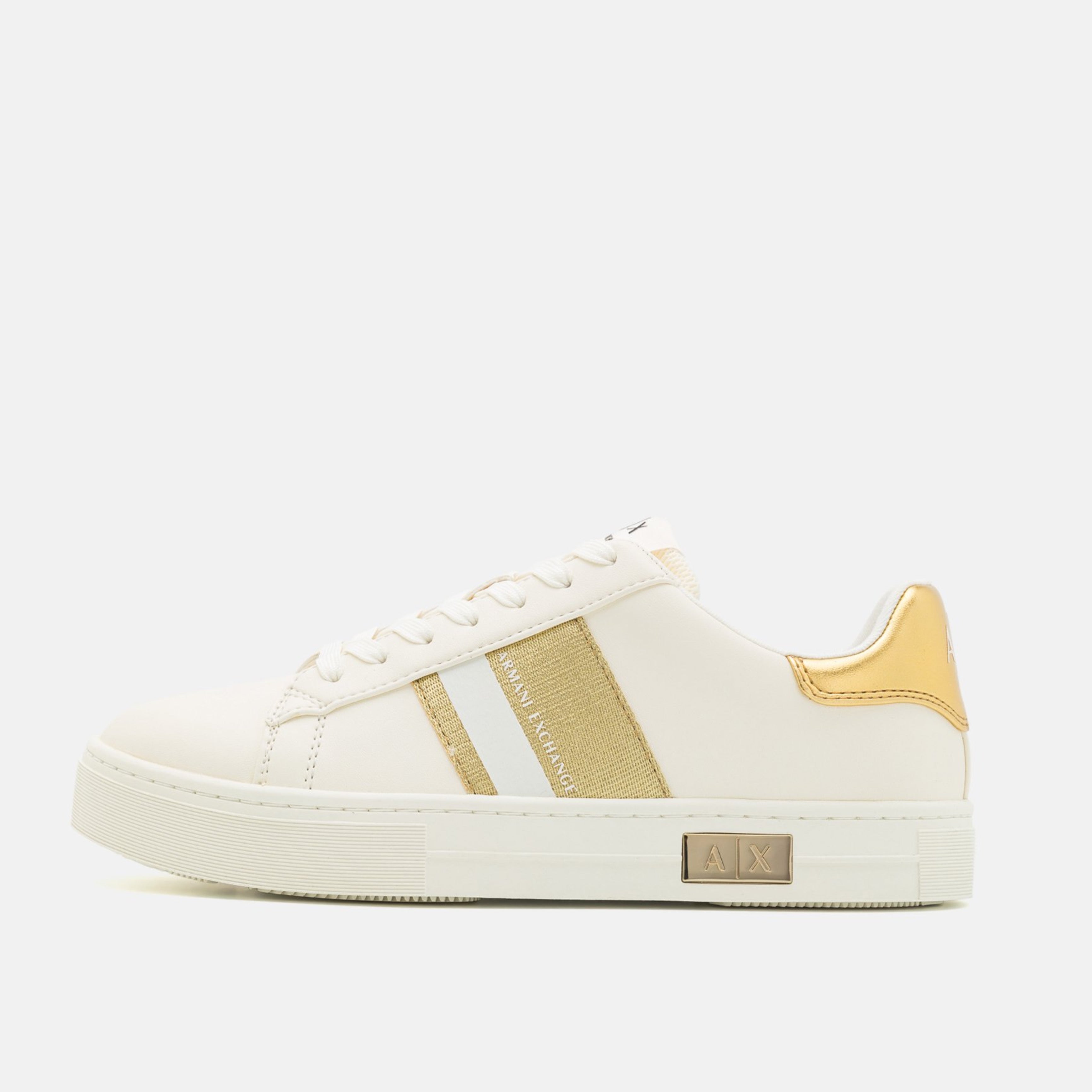 Дамски кецове Armani Exchange XDX027 XV791 T779 в бяло и златисто