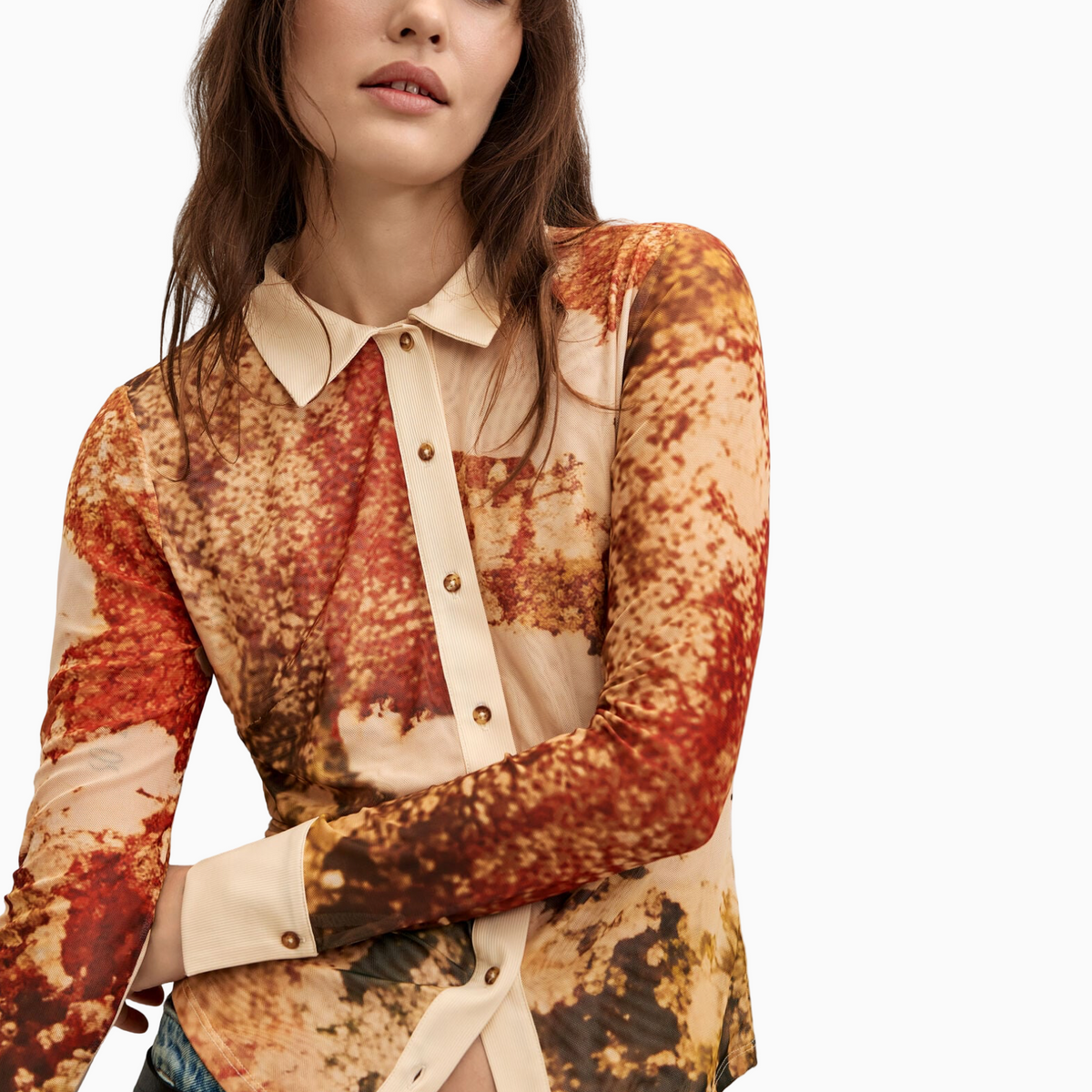 Дамска риза Desigual Women Shirt 26WWTK23 6004 Close-Up