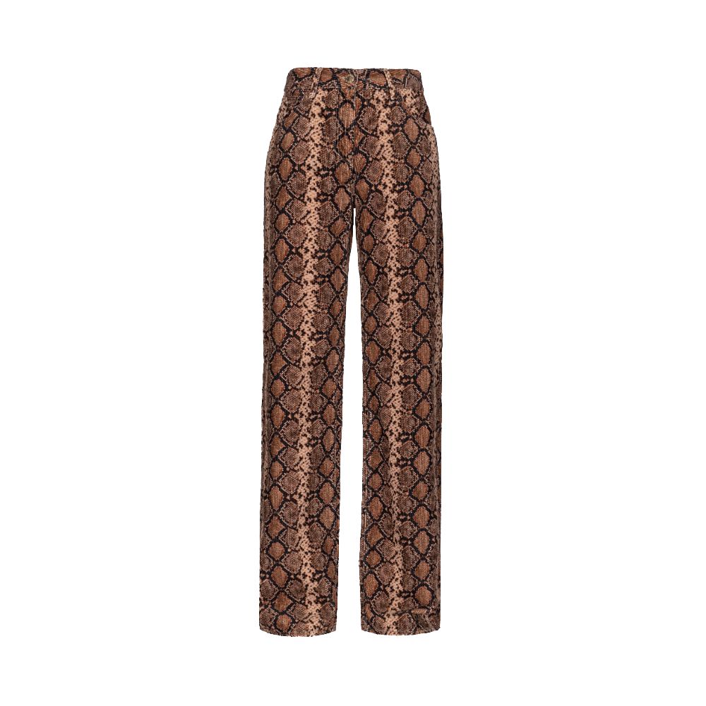 Дамски кадифен/джинсов панталон Women’s corduroy trousers PINKO 101958A17F38ZC8 Python print