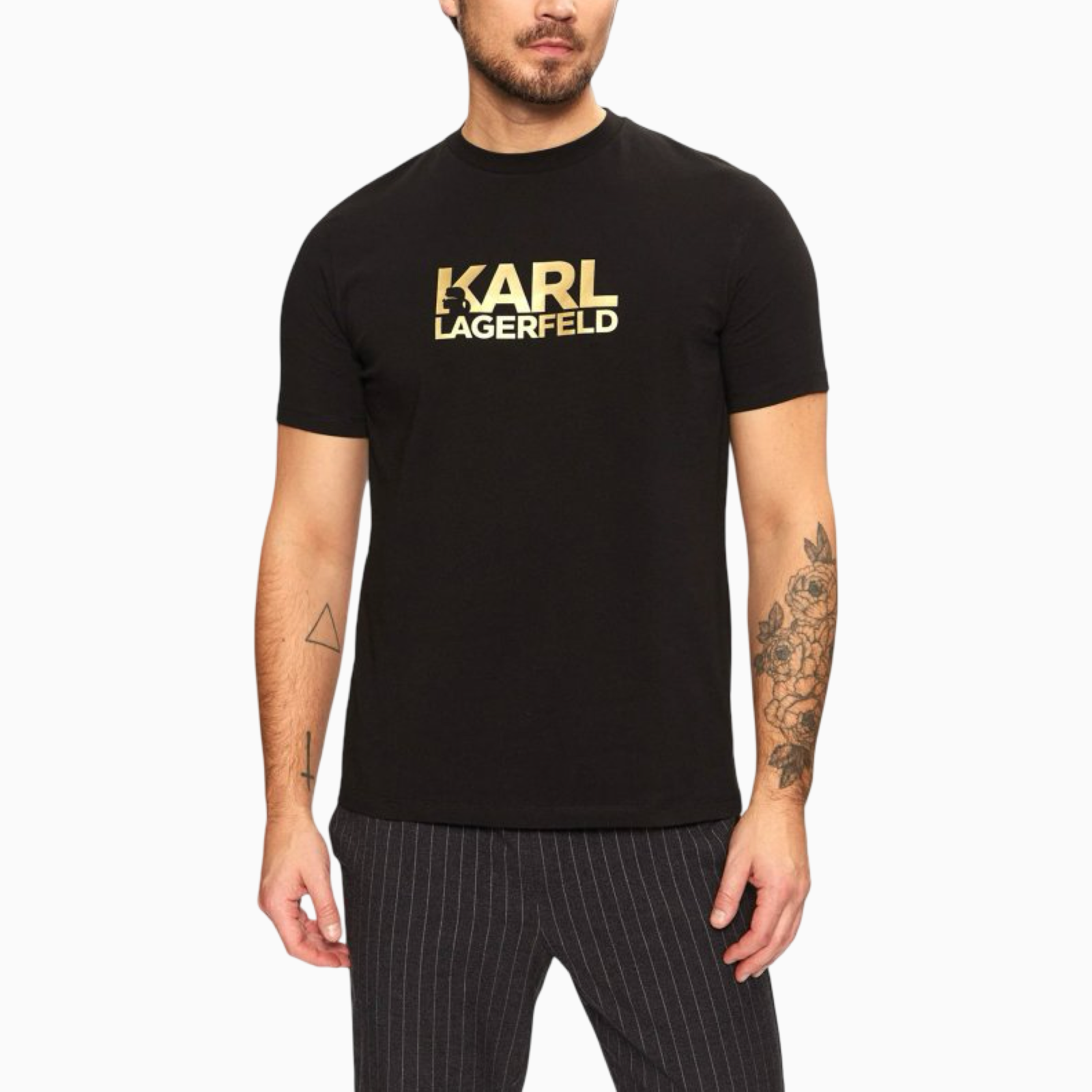 Мъжка черна тениска Karl Lagerfeld 755087 551235 160 Front View