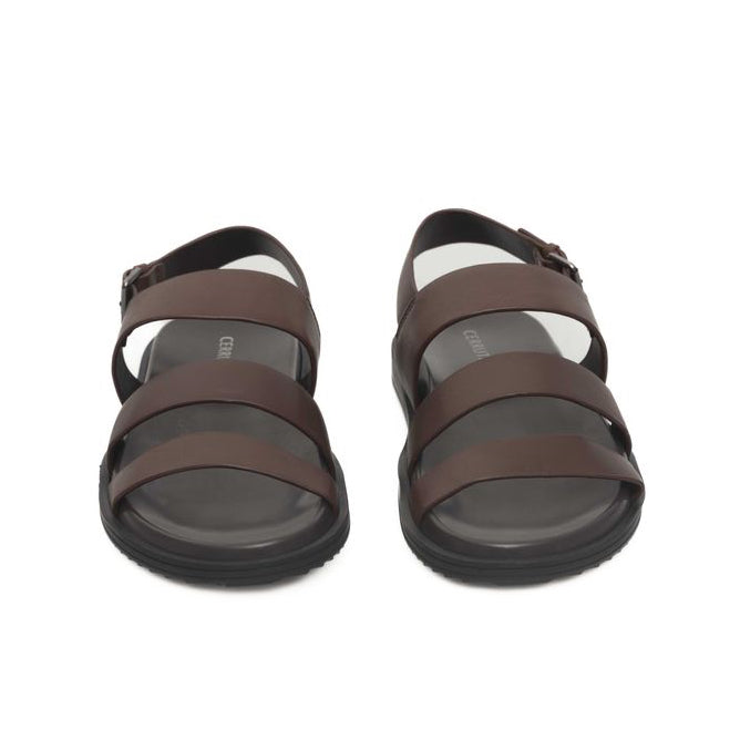Мъжки сандали Cerruti 1881 Brown Cowhide Men Sandal Front View