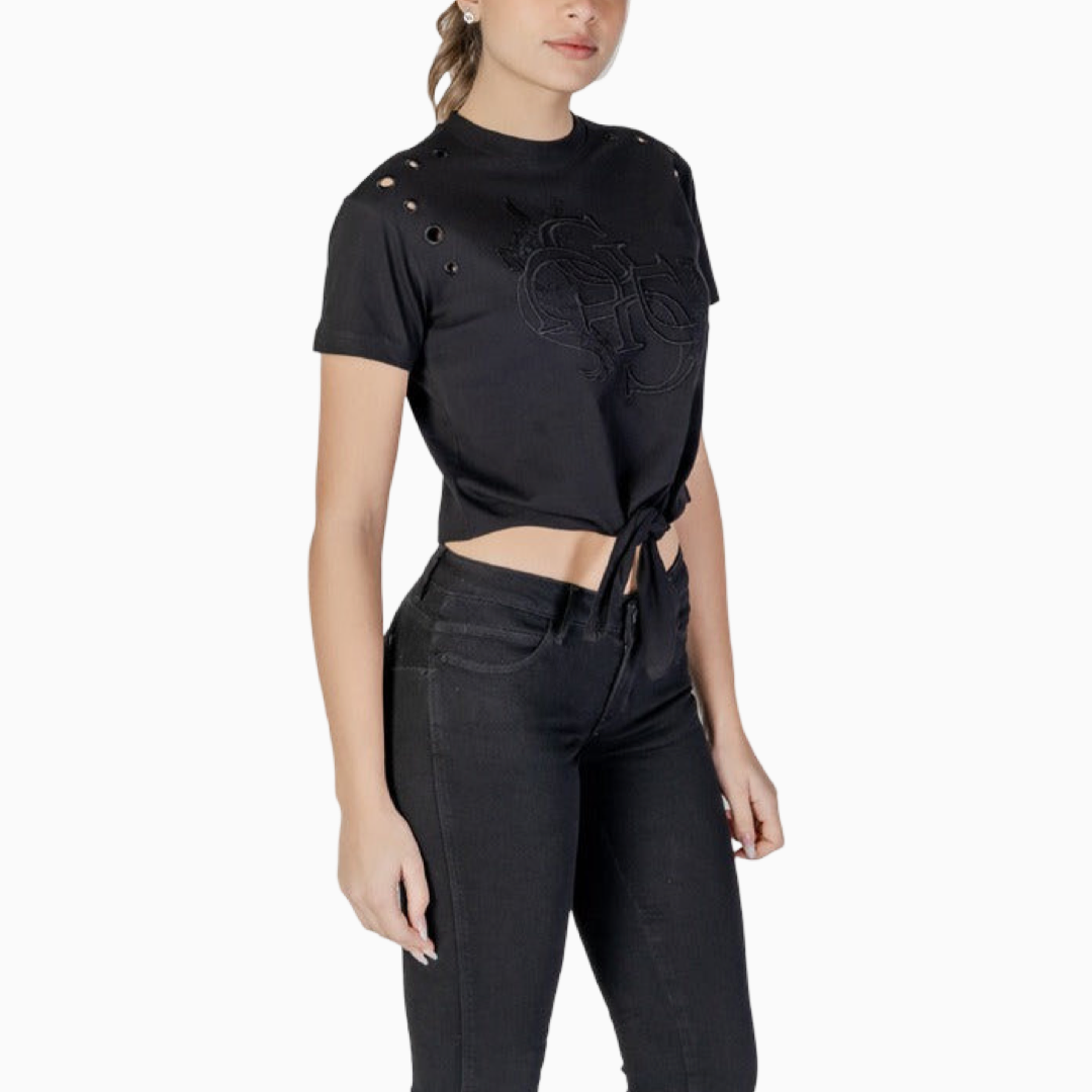 Дамска черна тениска Guess W5GI18 I3Z14