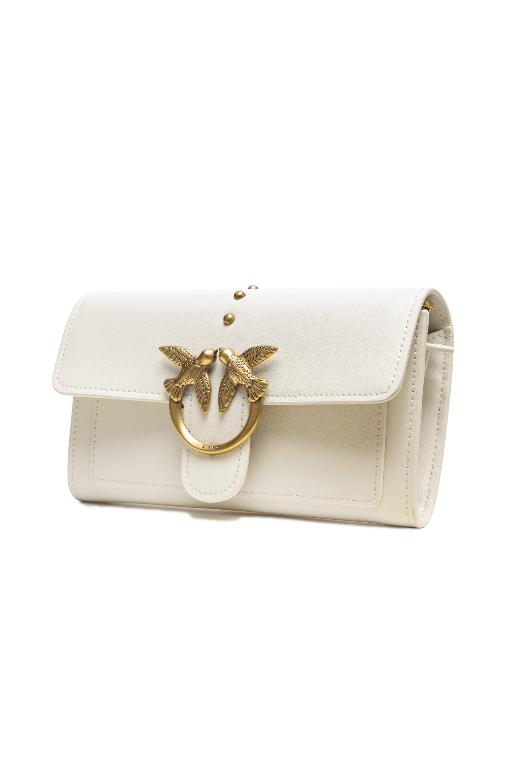 Дамска чантичка Women’s crossbody bag PINKO Love One Simply Mini Bag 1P22AM Y6XT Z14 White angled view