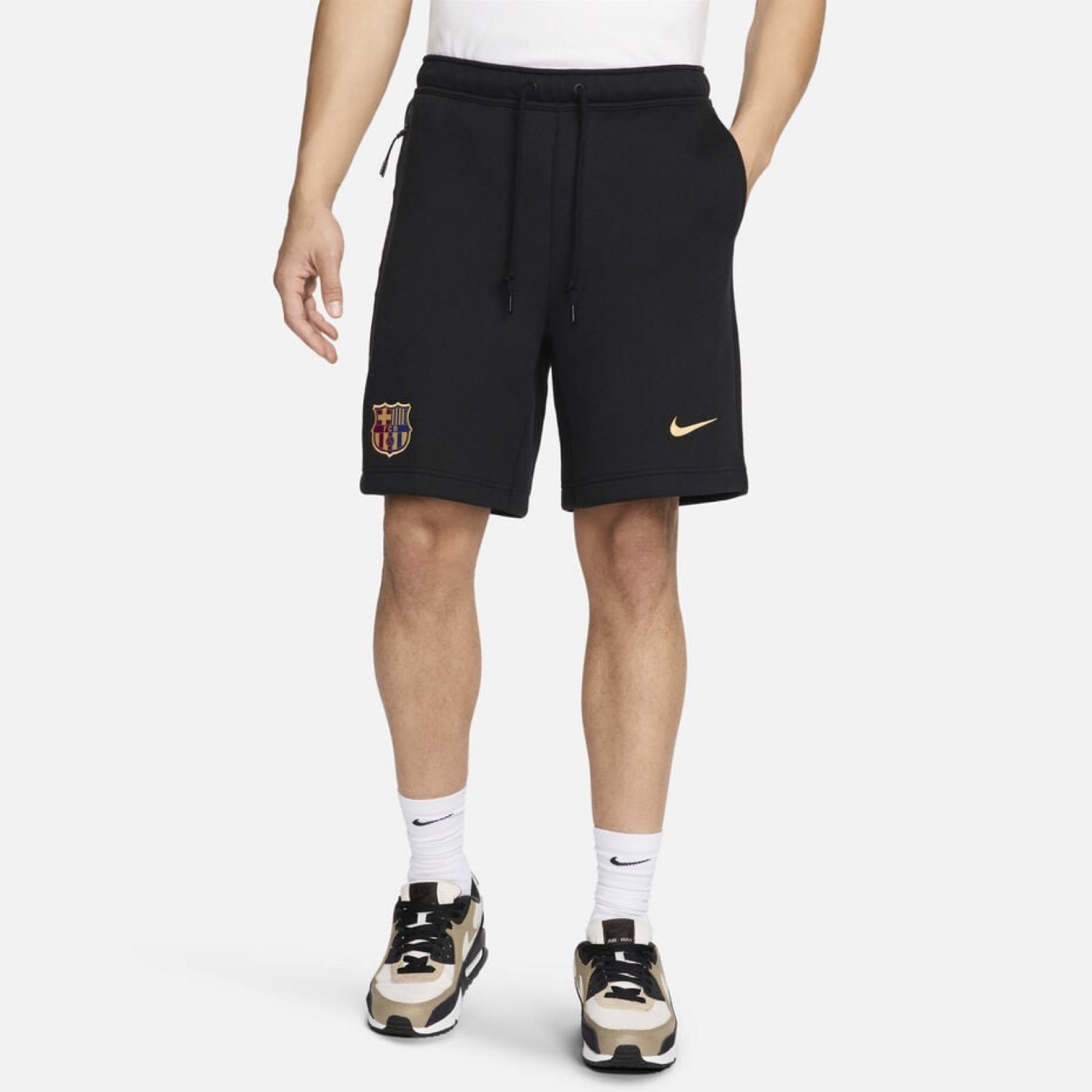 Мъжки къси панталони Nike F.C. Barcelona Tech Fleece Men Shorts FN8477-010 Front View