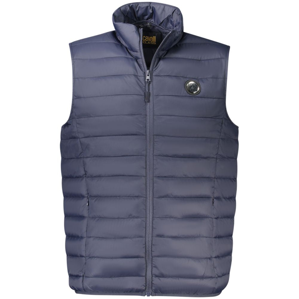 Мъжки син елек Cavalli Class Men Gilet TXT40USB049 BL04926 Front View