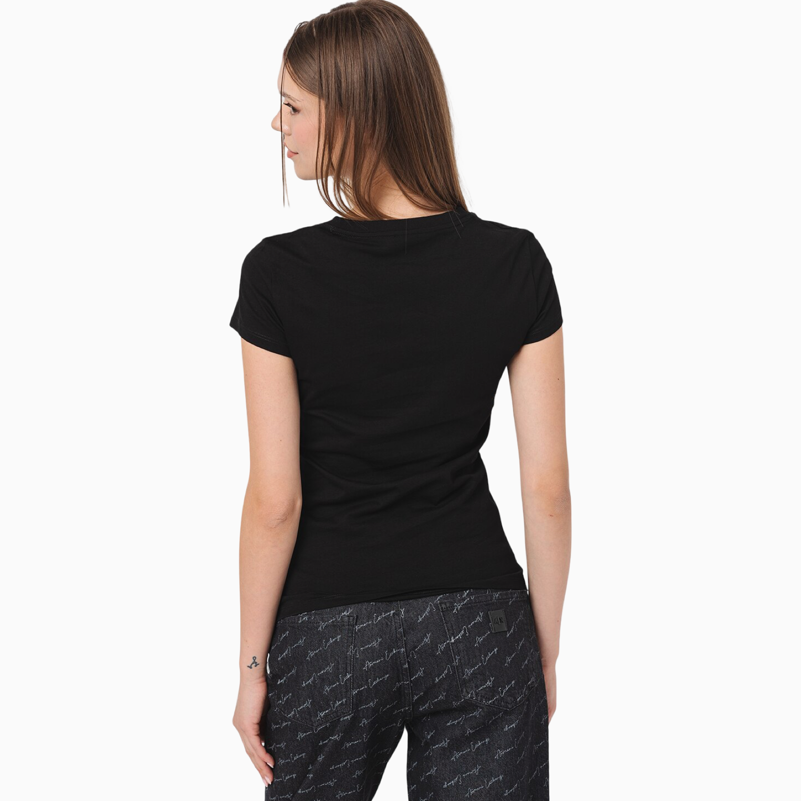 Дамска черна тениска Armani Exchange 6DYT51 YJG3Z 1200 Back