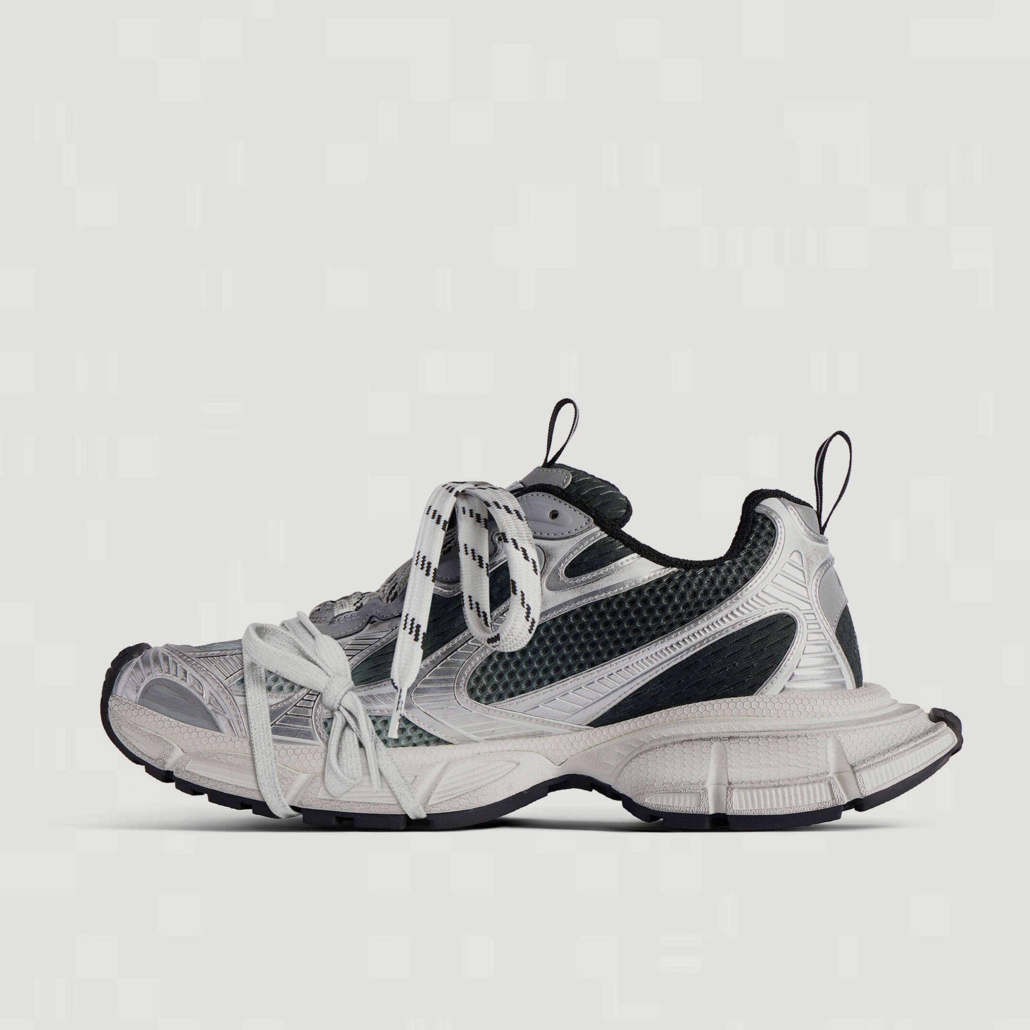 Дамски луксозни кецове Women’s Balenciaga’s 3XL Gradient Sneakers in Black/Grey/White 734731W3XGM1190 medial view