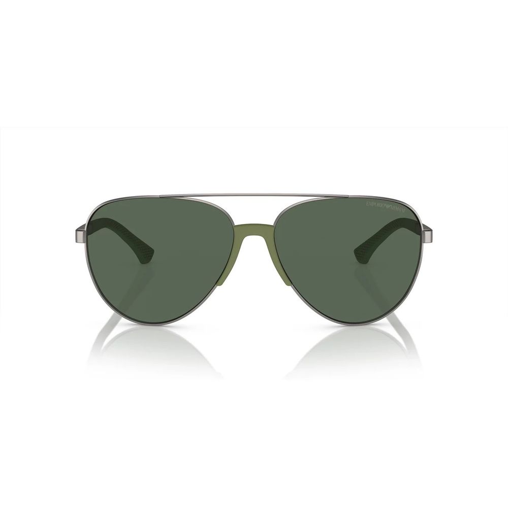 Emporio Armani Gray Metal Sunglasses