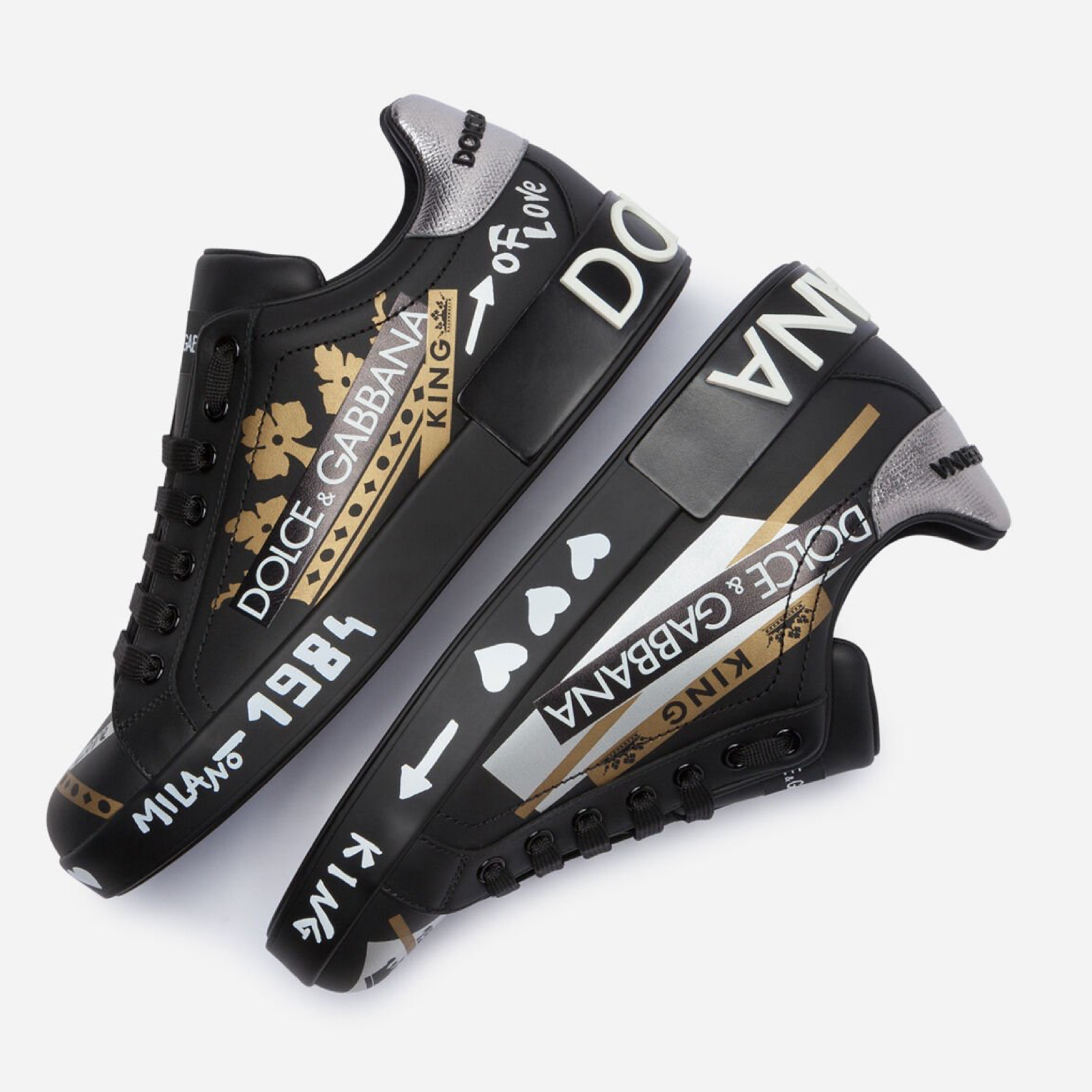 Dolce & Gabbana Portofino Milano Men Sneakers CS1570 AZ388 HNF57 Top View