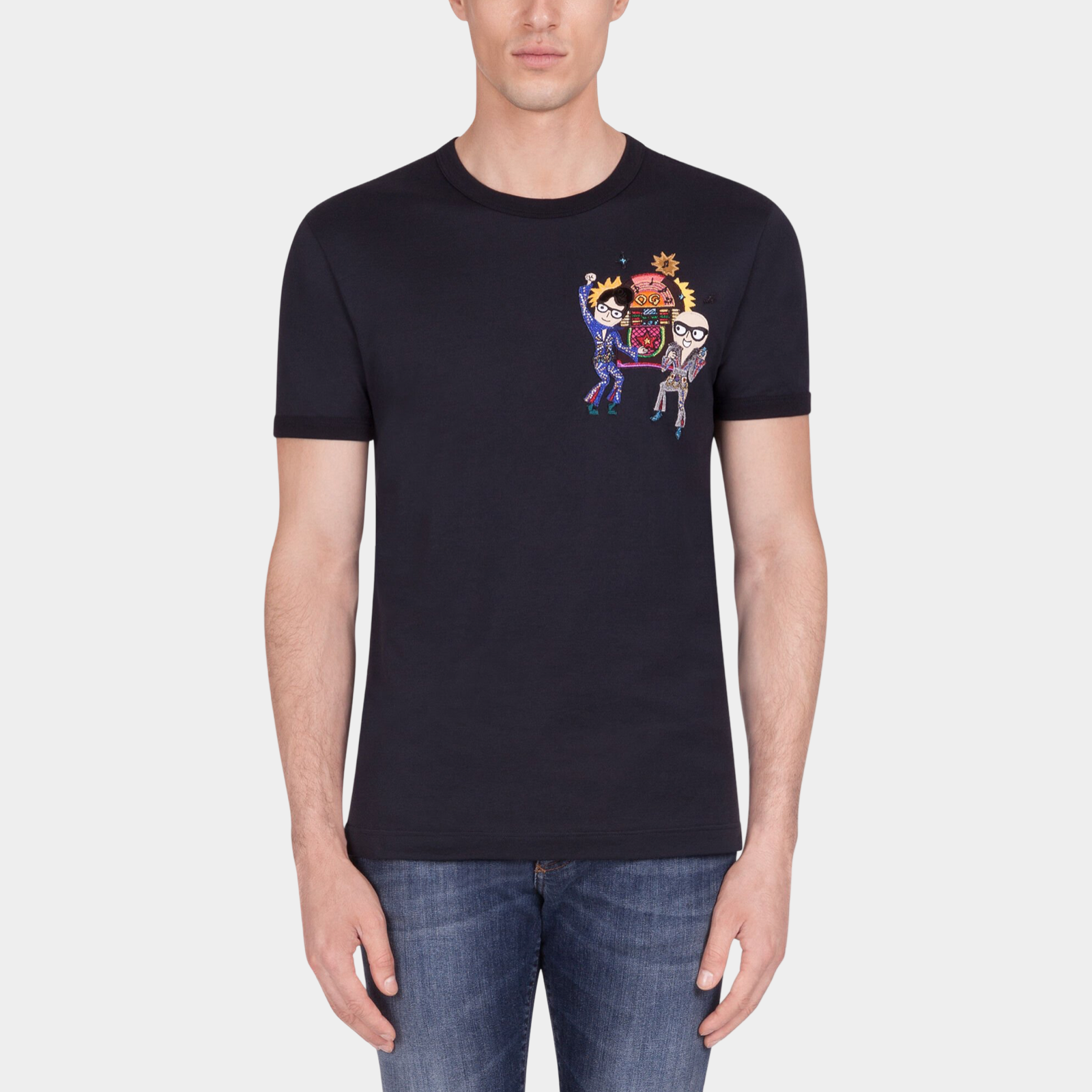 Dolce & Gabbana #DGFamily Patch Men T-shirt Front View
