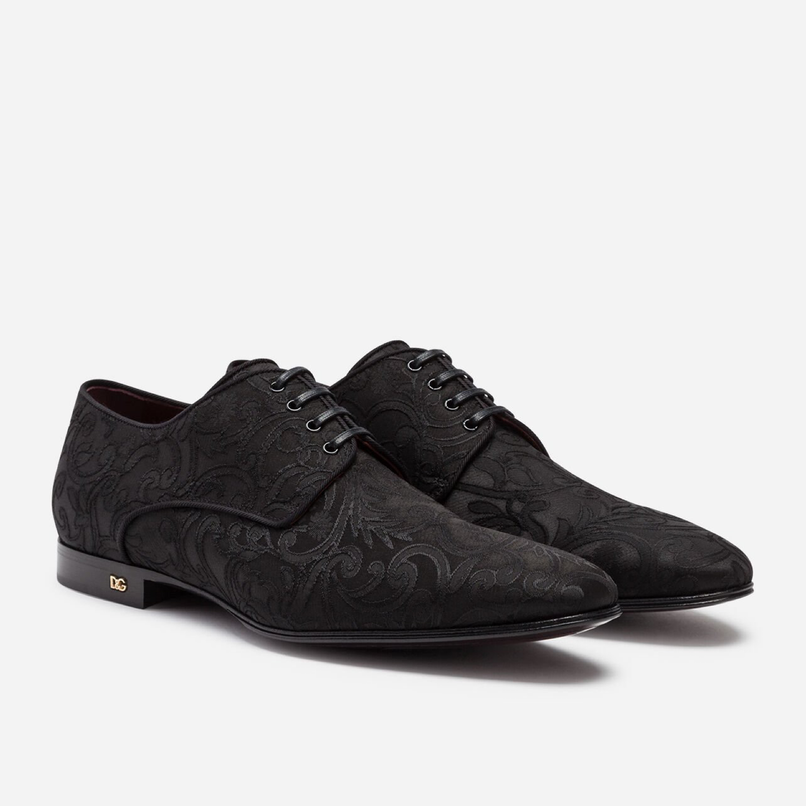 Мъжки официални обувки Dolce & Gabbana Positano Jacquard Derby Men Formal Shoes A10384 AZ335