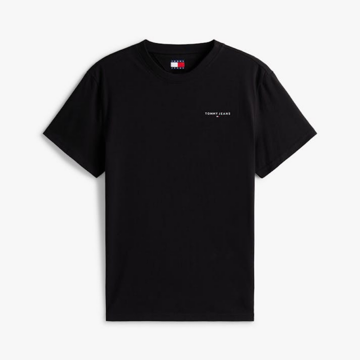 Мъжка черна тениска Tommy Hilfiger Jeans Men T-shirt DM0DM21780 BDS Front View