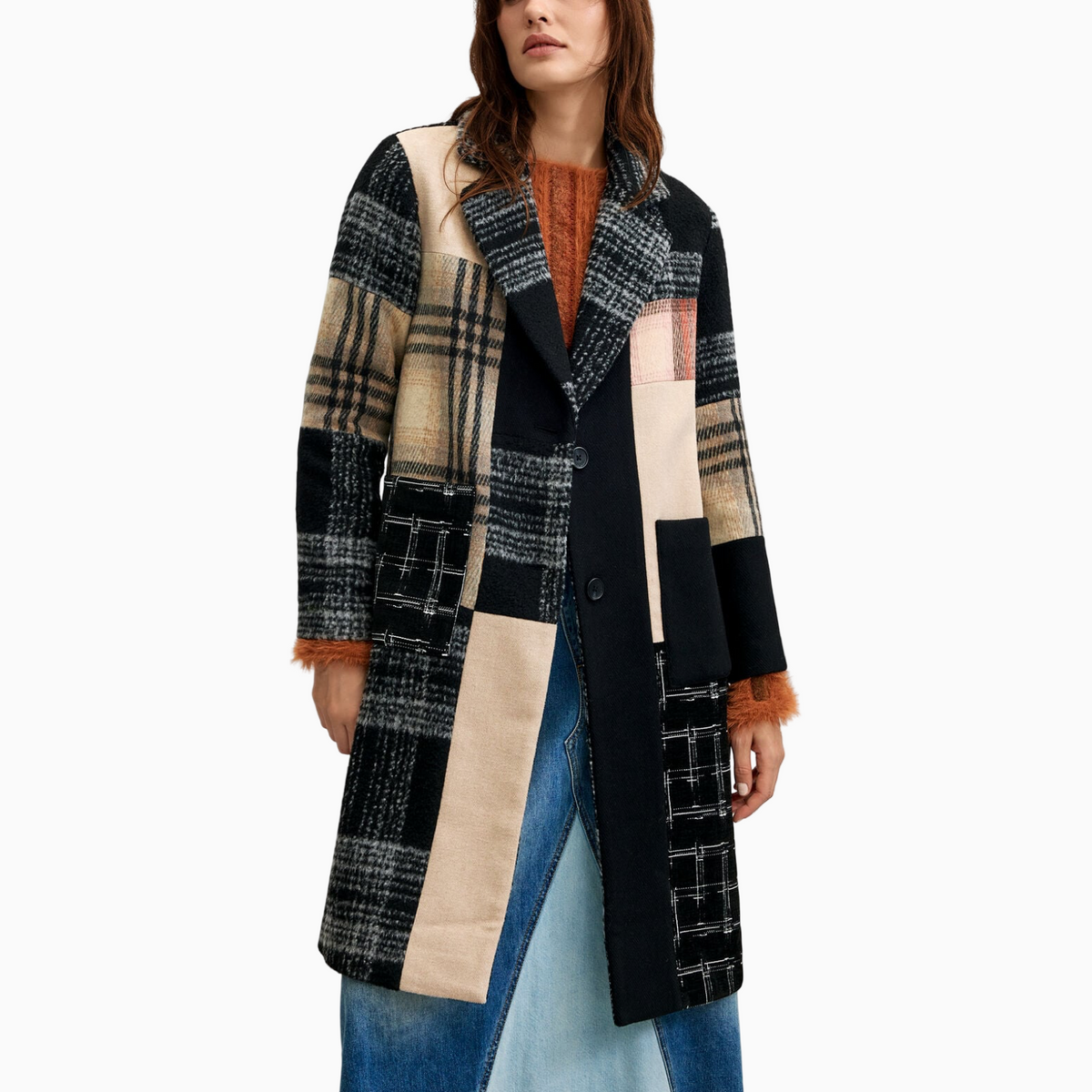 Дамско палто Desigual Women Coat 26WWEW23 2000 Front View