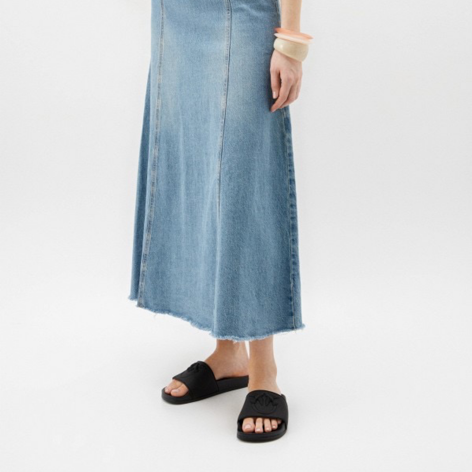  Дамски черни джапанки Pinko women’s slippers SS0093 E027 Z99 Front view