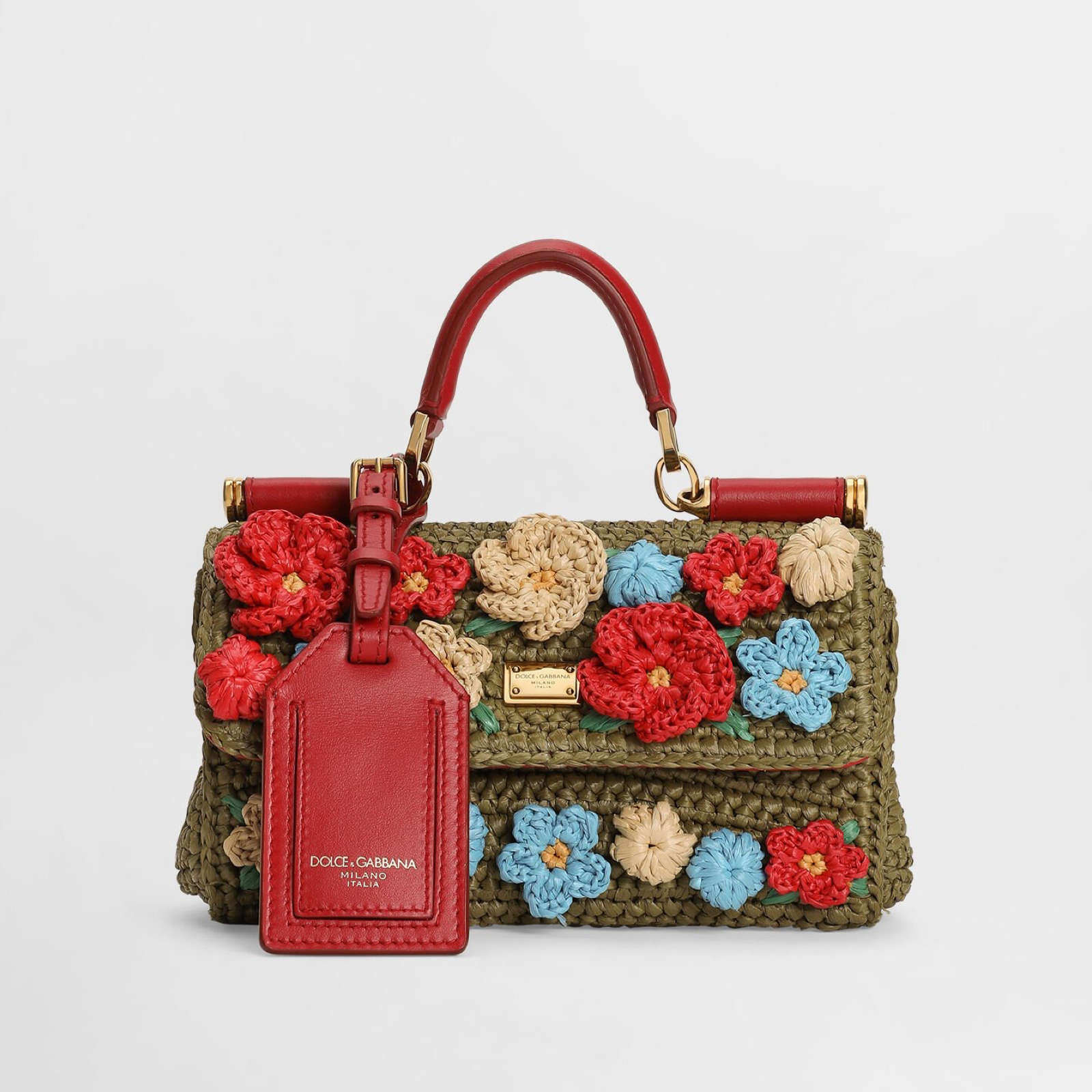 Dolce & Gabbana My Sicily Crochet Raffia Bag BB7864BZ3508B645 Front View