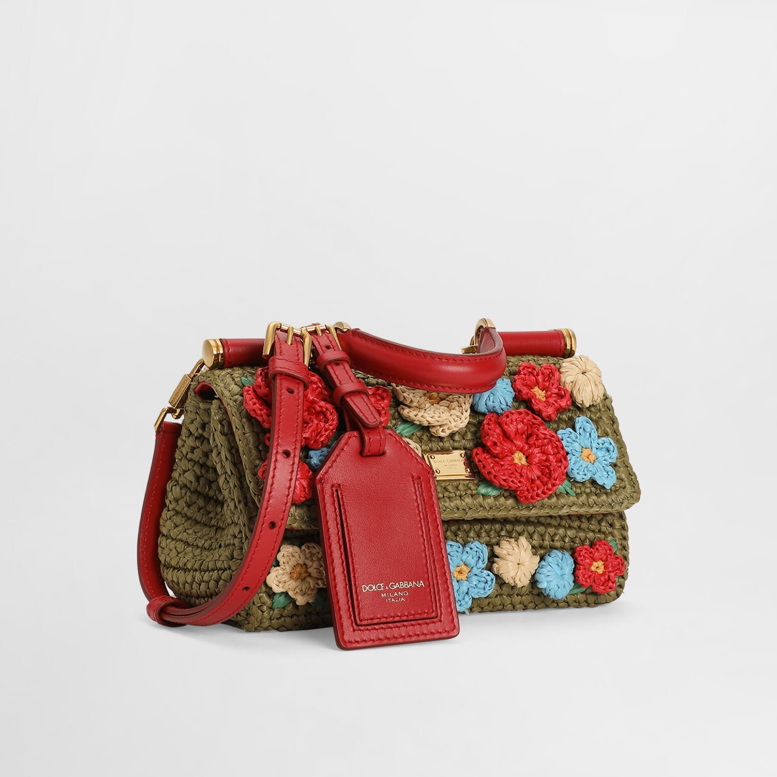 Dolce & Gabbana My Sicily Crochet Raffia Bag BB7864BZ3508B645 Side View
