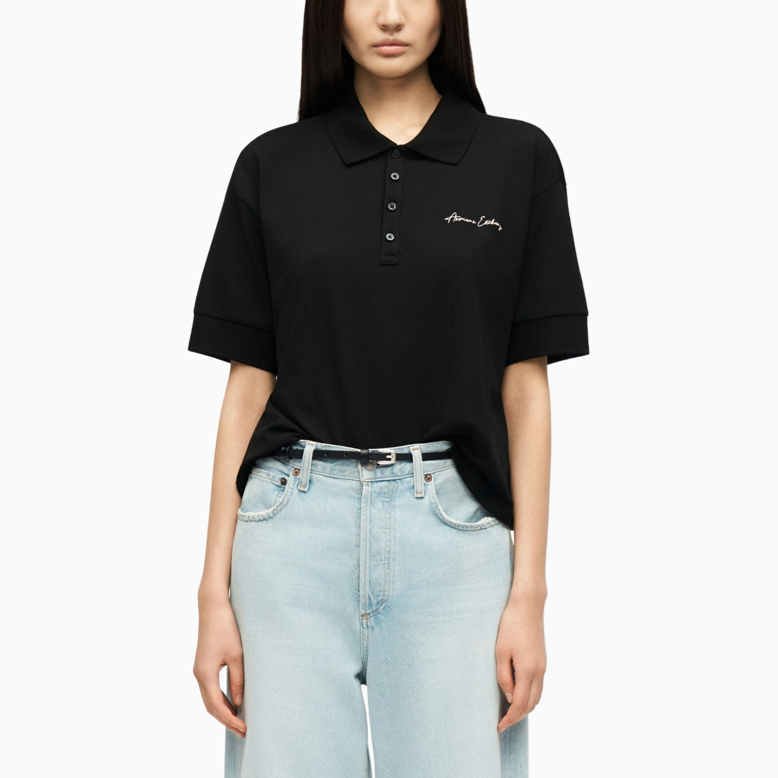 Дамска поло тениска Armani Exchange Women Polo XW000887 AF10819 MC021 Front View
