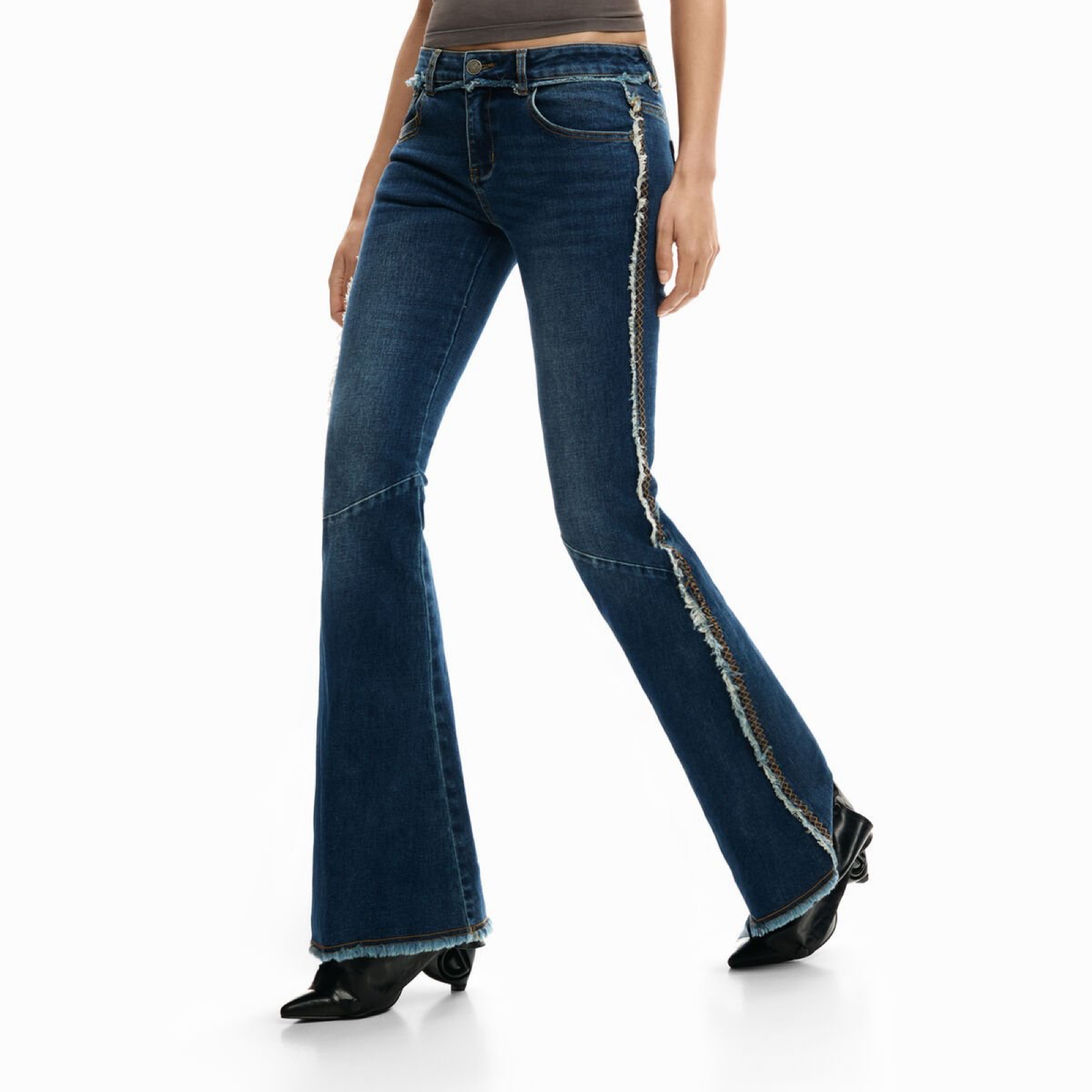 Дамски дънки Desigual Women Jeans 26SWDD09 5008 Side View