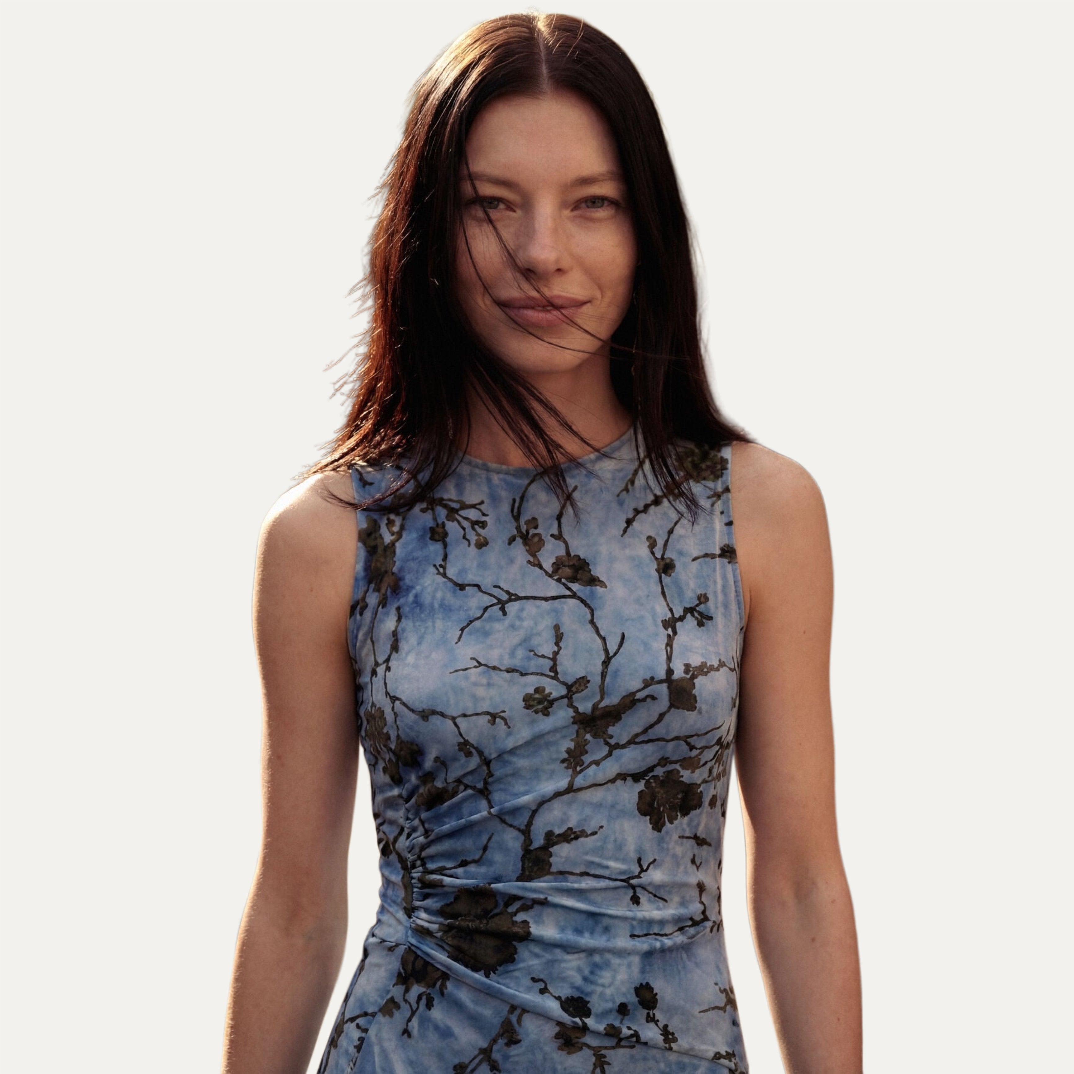 Синя дамска рокля Desigual 26SWVKX05003 Close-up