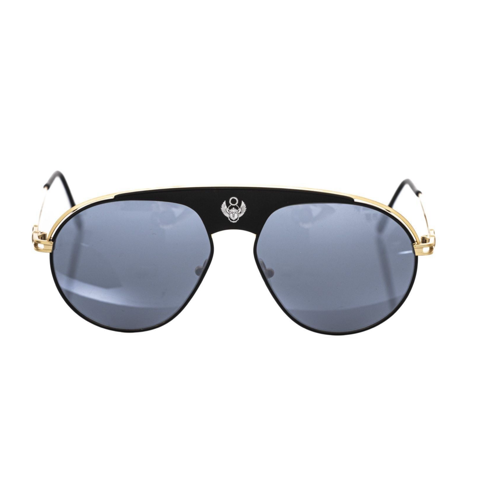 Мъжки слънчеви очила Men’s Frankie Morello Black Metallic Sunglasses front view