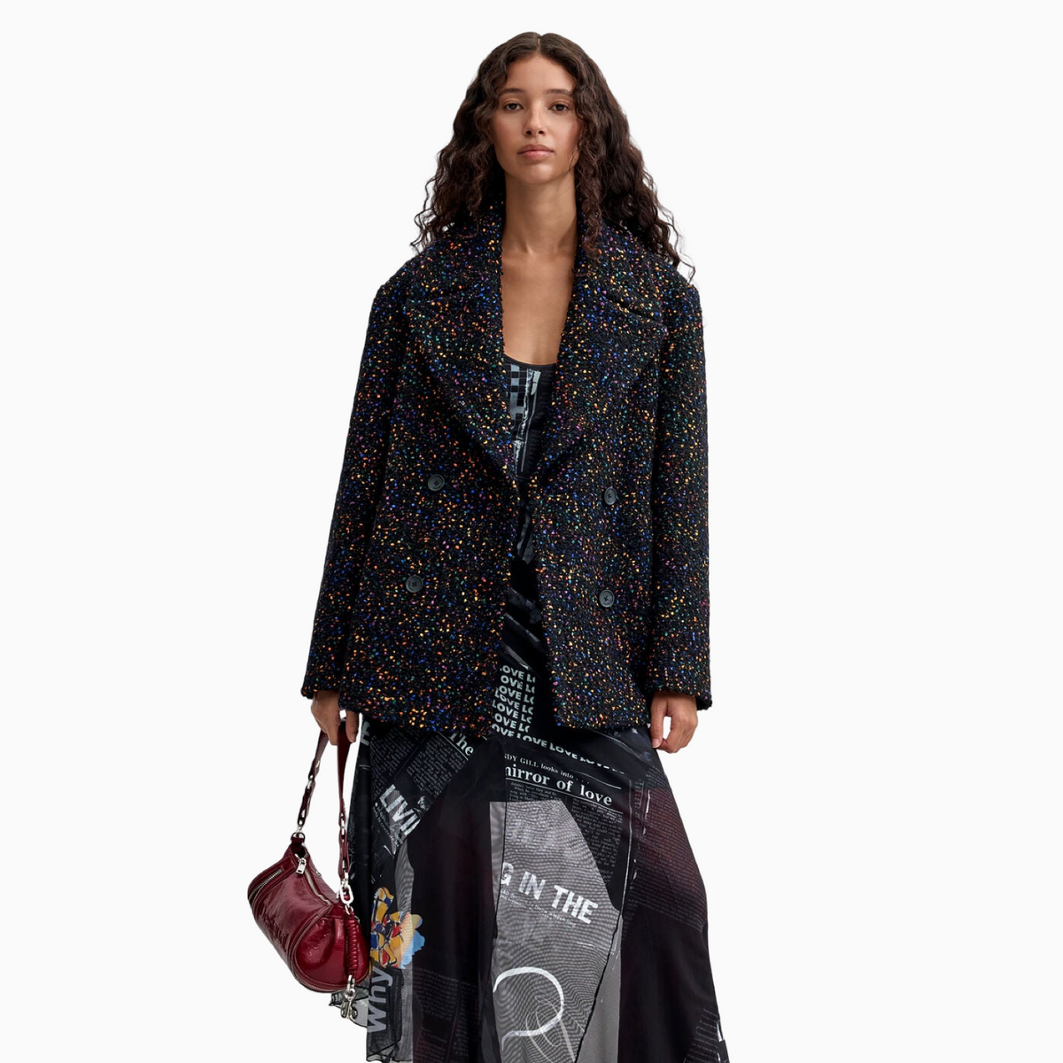 Дамско палто Desigual Women Coat 26WWEW21 2000 Front View