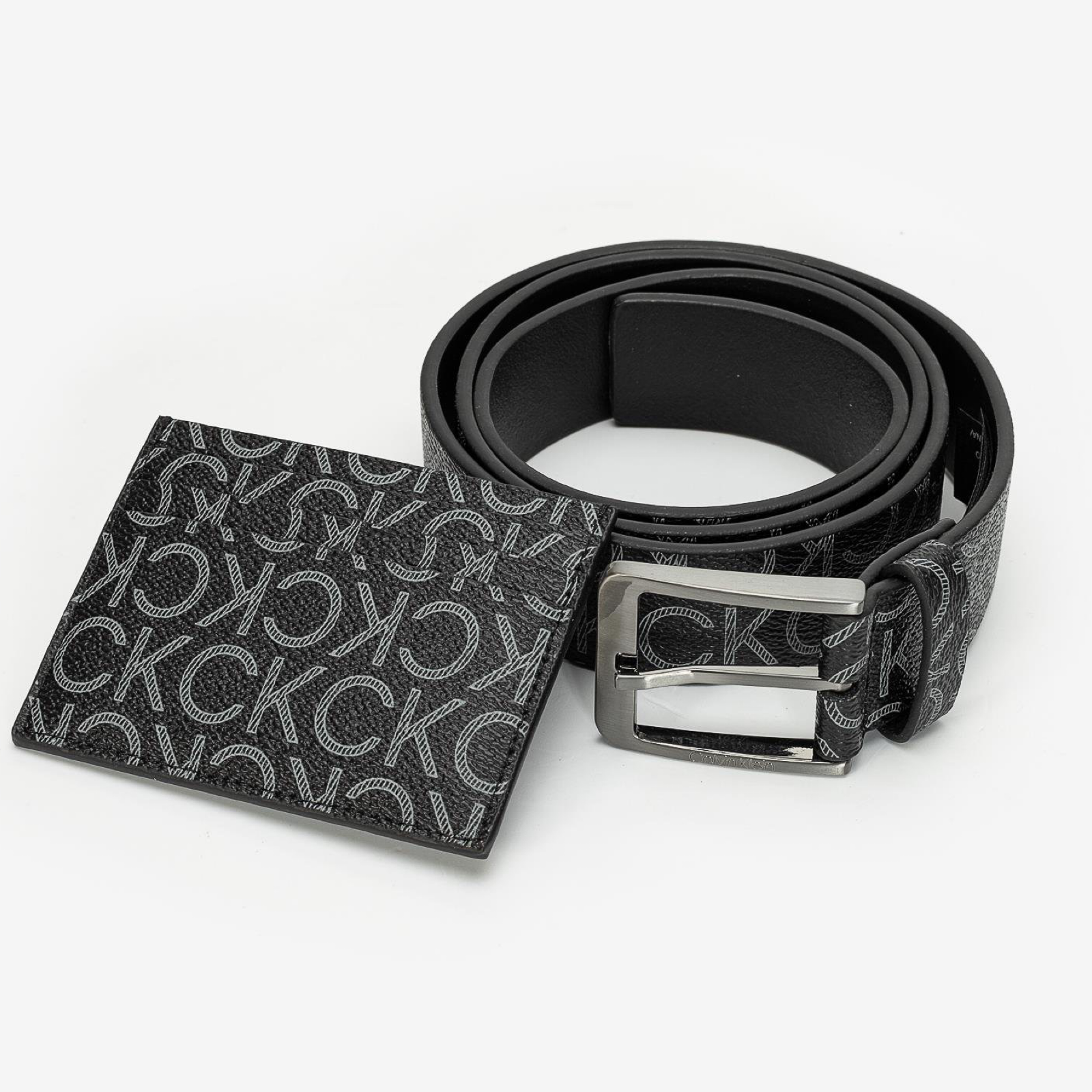 Мъжки подаръчен сет колан и кардхолдър Calvin Klein Men Belt and Wallet gift box K50K507559 Front View