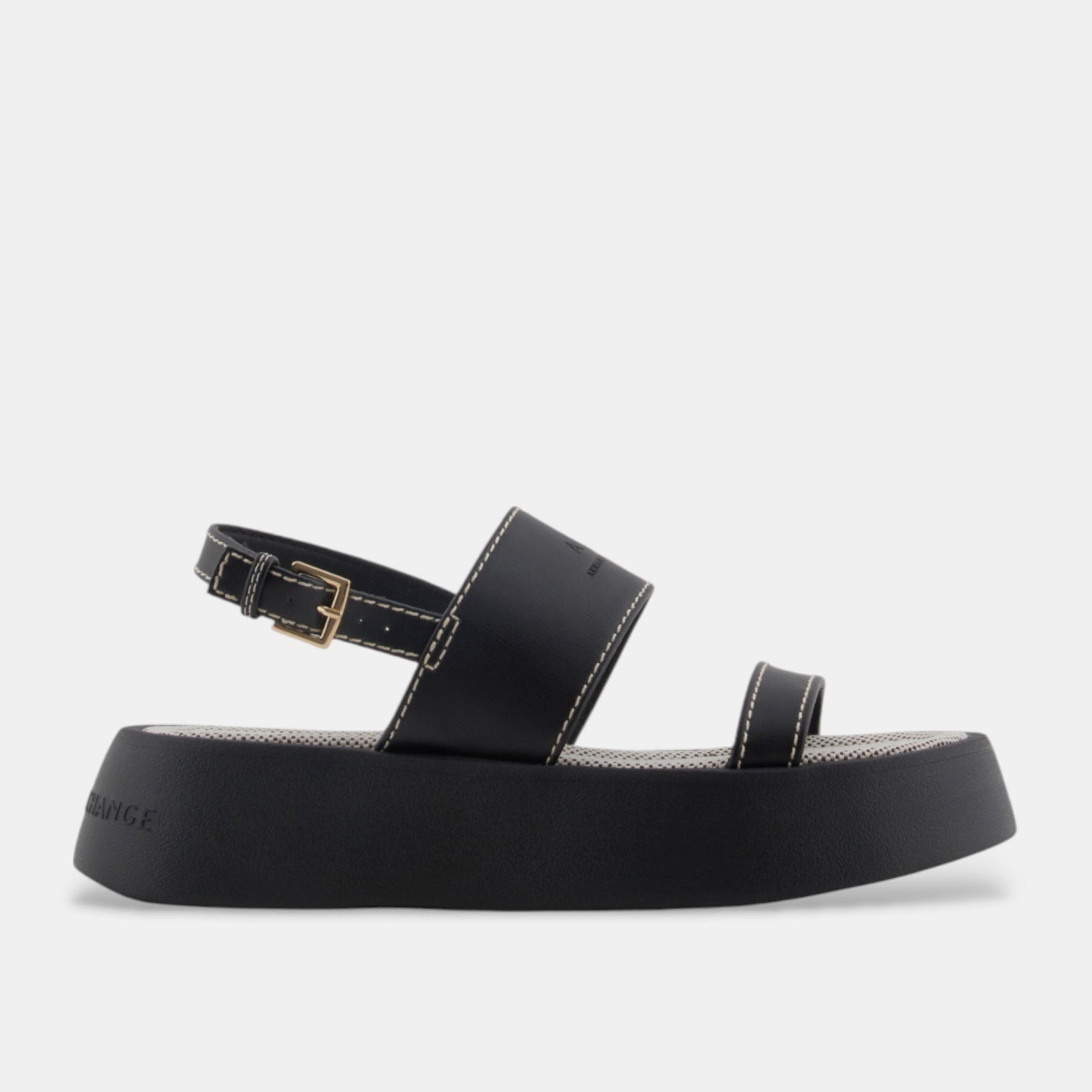 Дамски сандали на платформа Women’s Micro-Saffian Platform Sandals Armani Exchange XDP054 XV921 00002 Black Lateral view 2