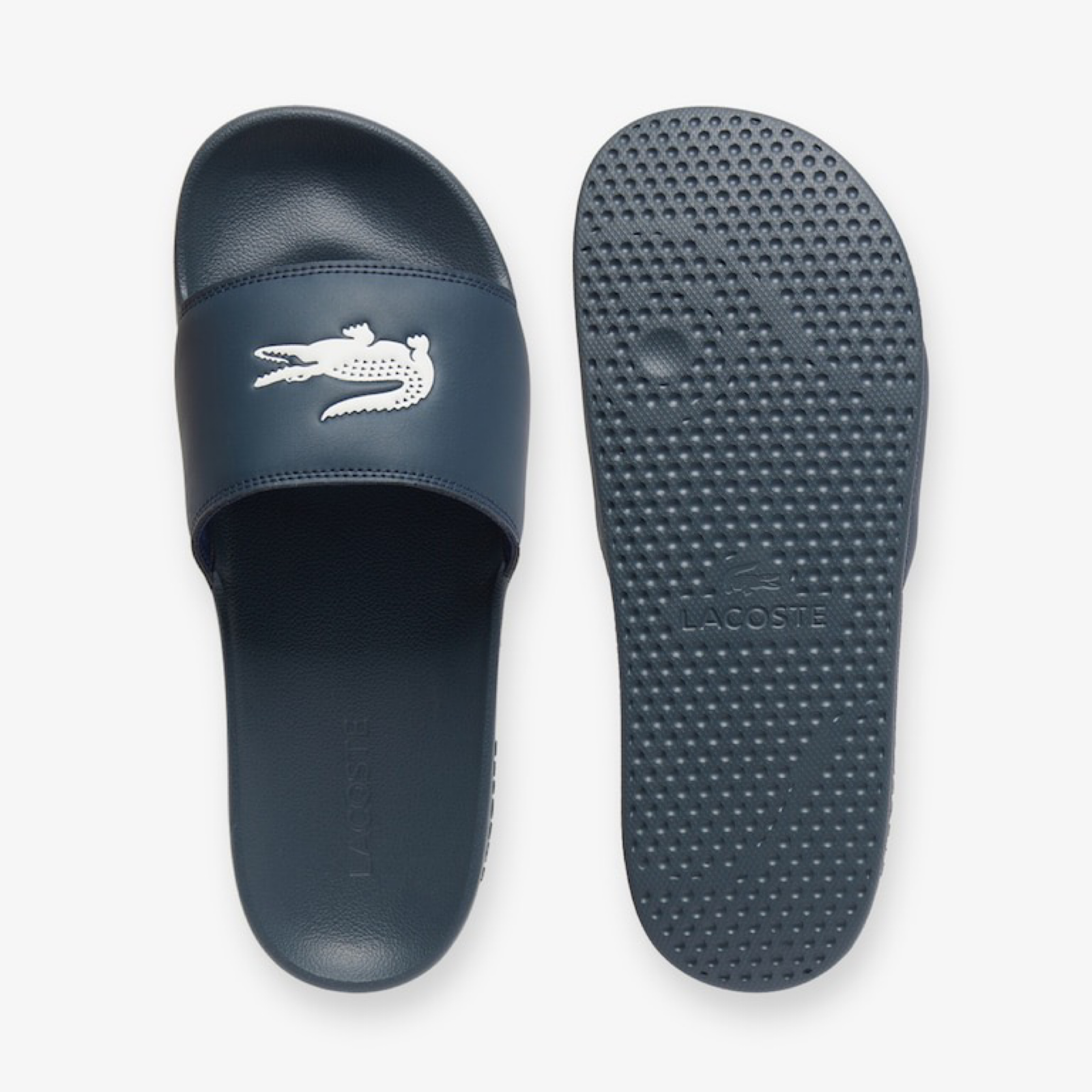 Мъжки сини чехли Lacoste Men Slippers 49CMA0041 092 Top View