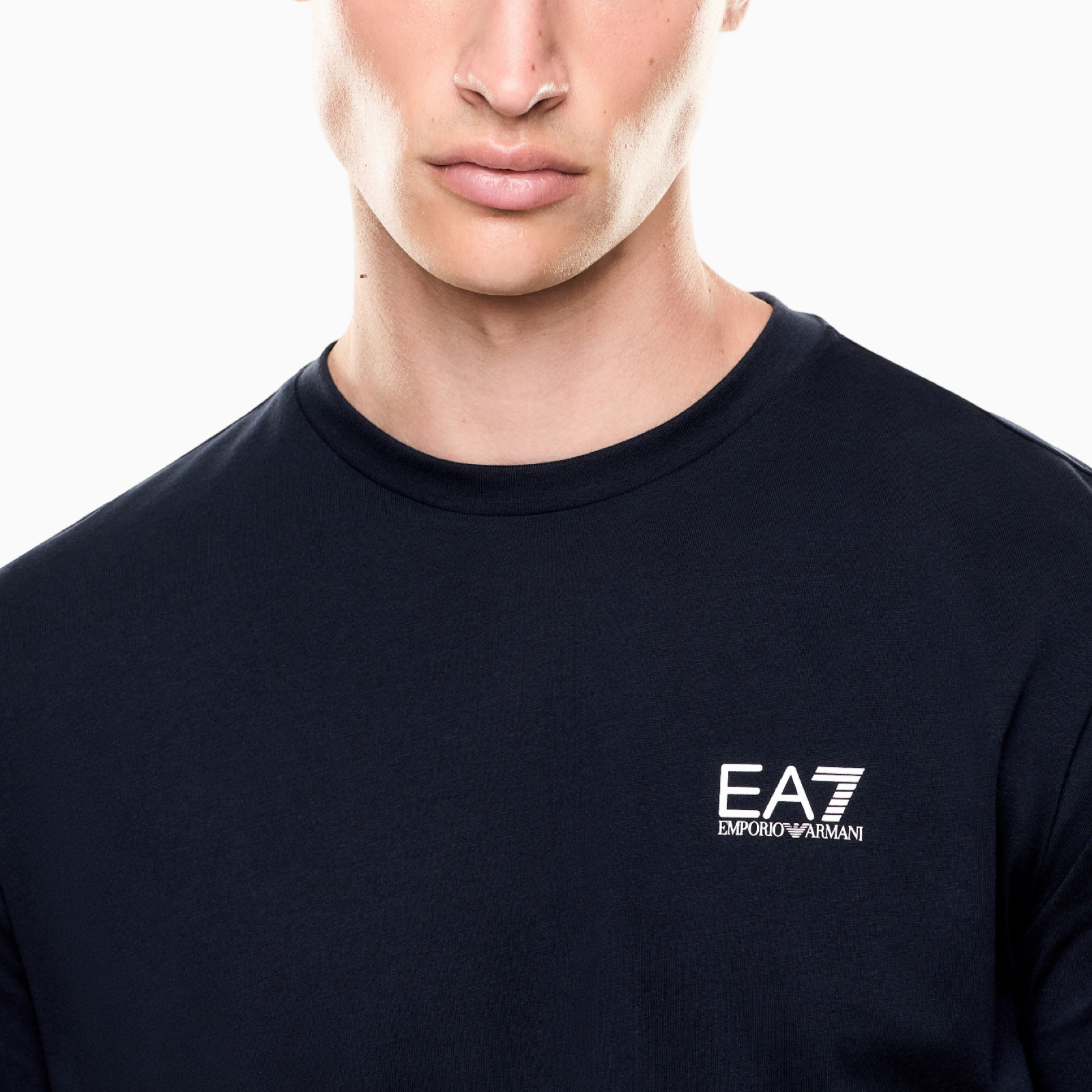 Мъжка синя тениска EA7 Emporio Armani Men T-shirt 7M000567 AF10375 MB149 Close-Up