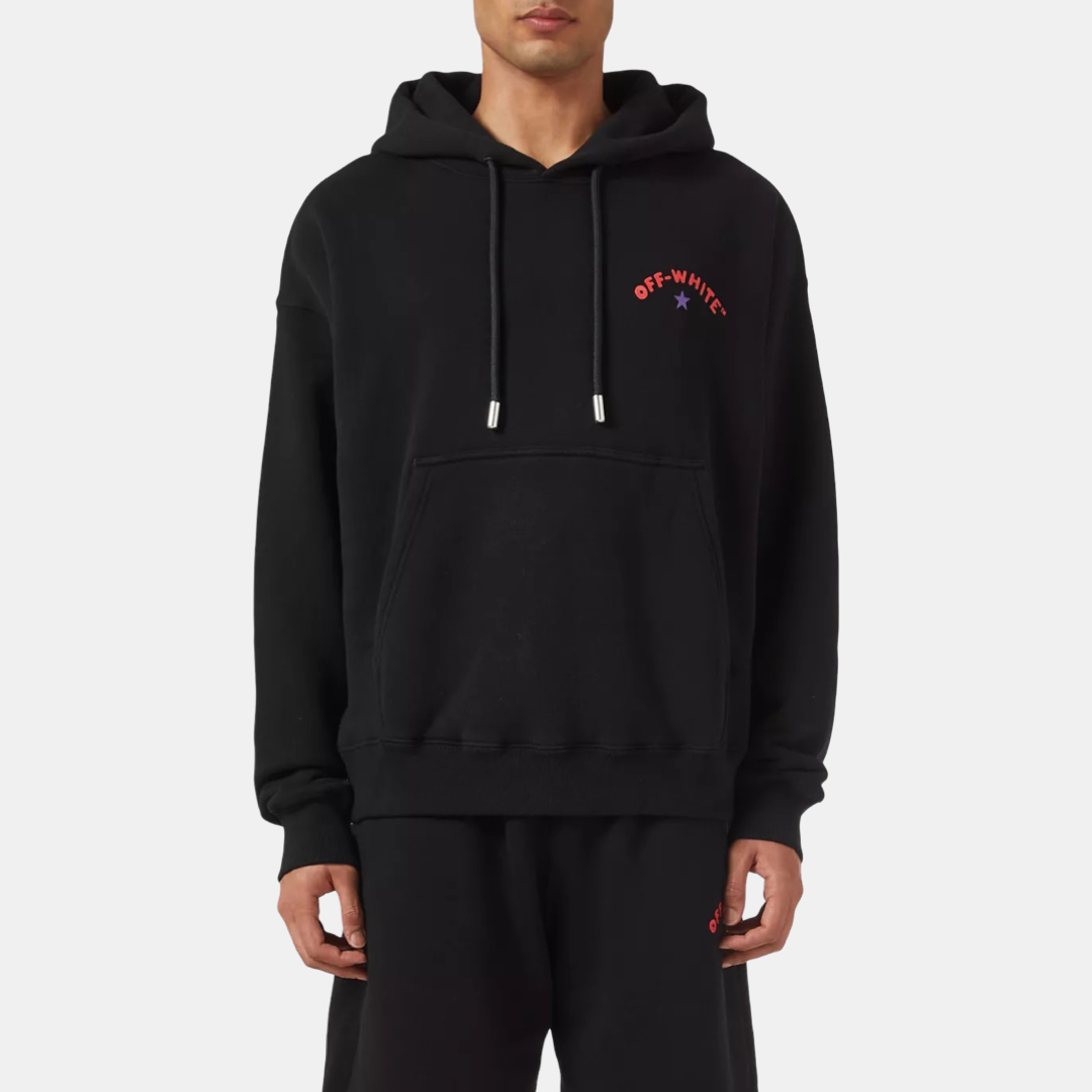 Мъжко черно худи Off-White Star Arrow Skate Men Hoodie