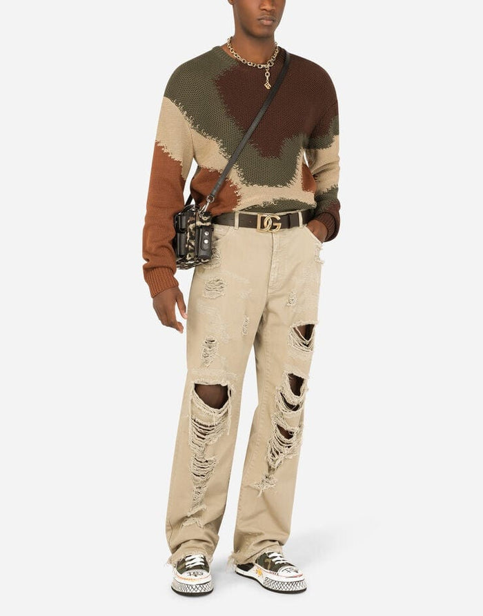 Мъжки пуловер Men’s abstract cotton sweater DOLCE & GABBANA GXI60T JACMG S9000