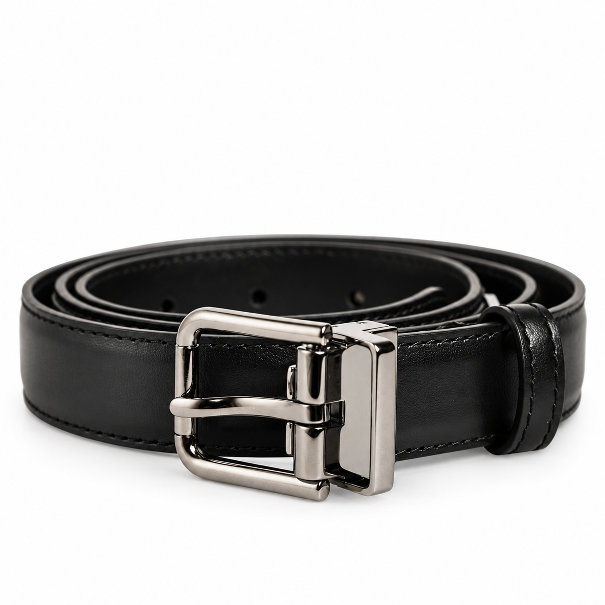 Men's belt Dolce & Gabbana SKU: BC4899 AQ783 80999 coiled front view