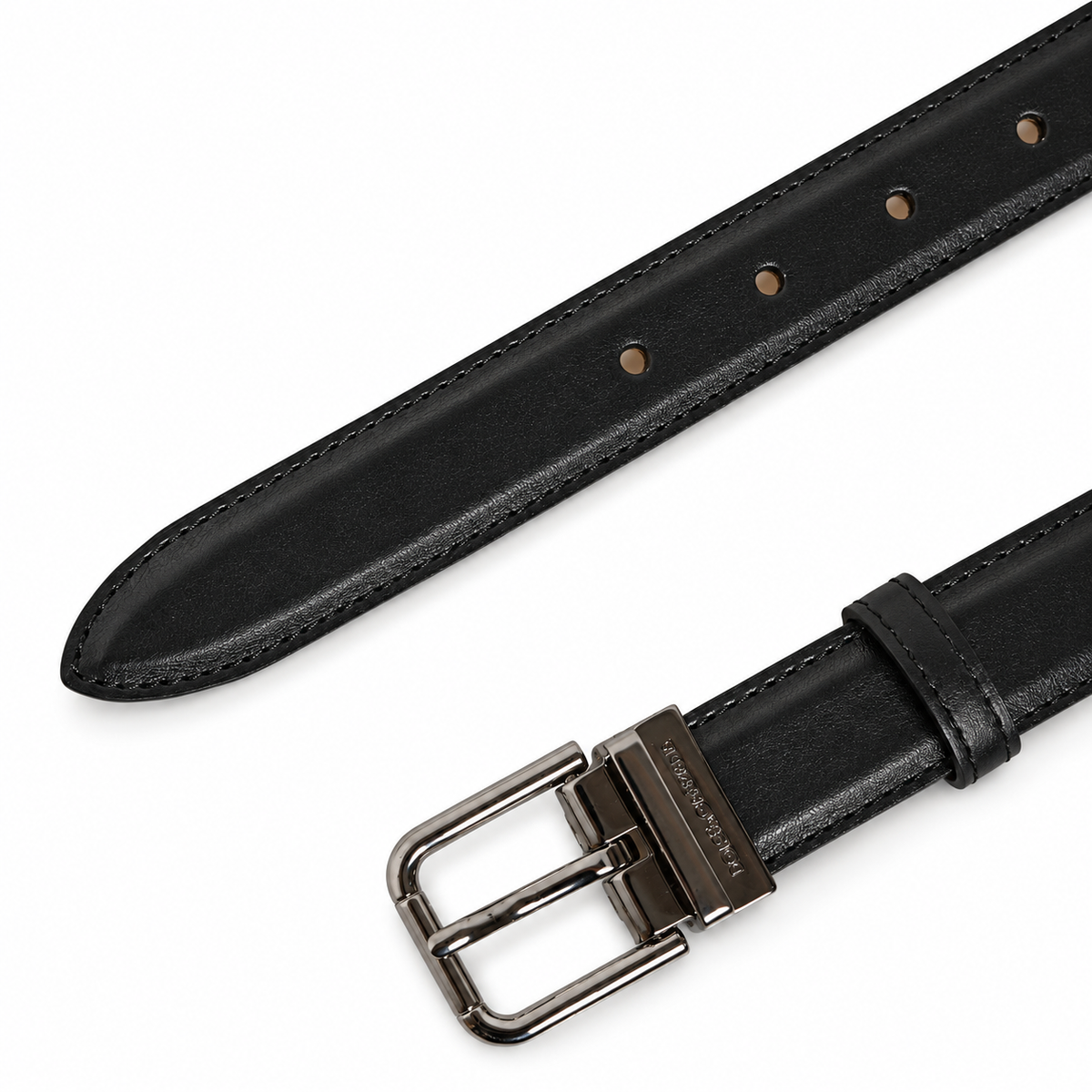 Men's belt Dolce & Gabbana SKU: BC4899 AQ783 80999 top view buckle and strap tip