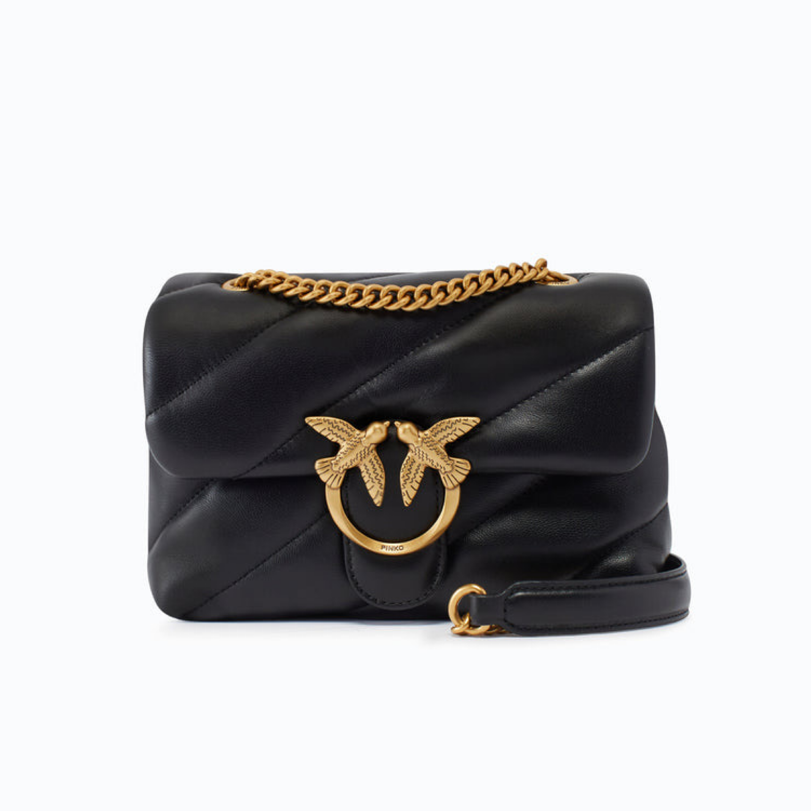 Дамска чанта Pinko Love Mini Puff Maxi Quilt Shoulder Bag 100039 A0F2 Z99Q Front View