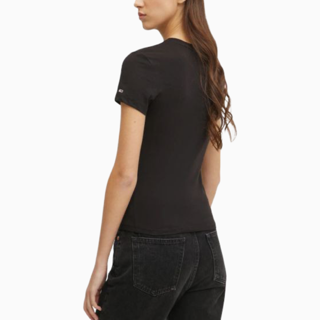 Дамска черна тениска Tommy Hilfiger Jeans DW0DW19447