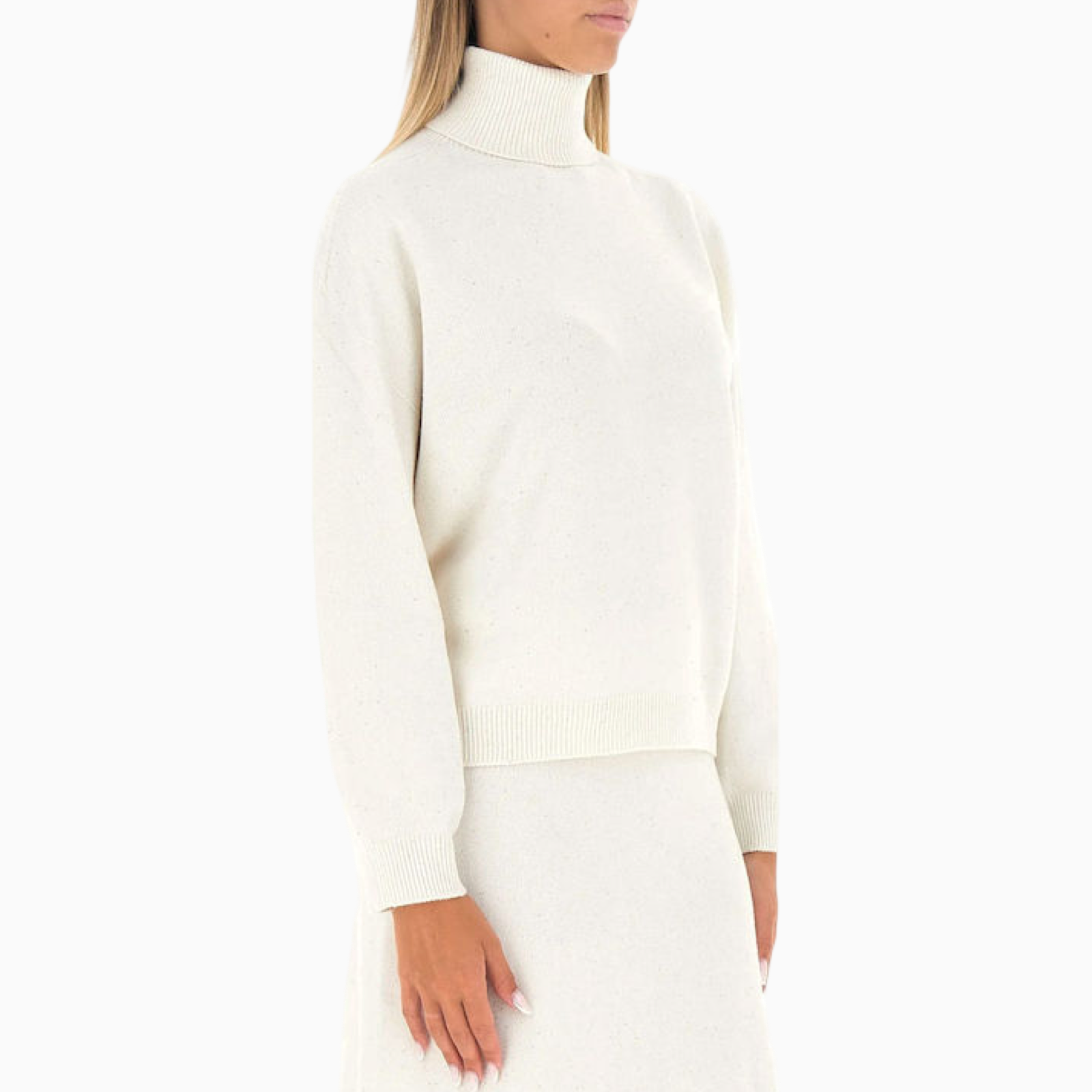 Дамски бял пуловер Liu Jo Women Sweater MF5234 MA27R Side View