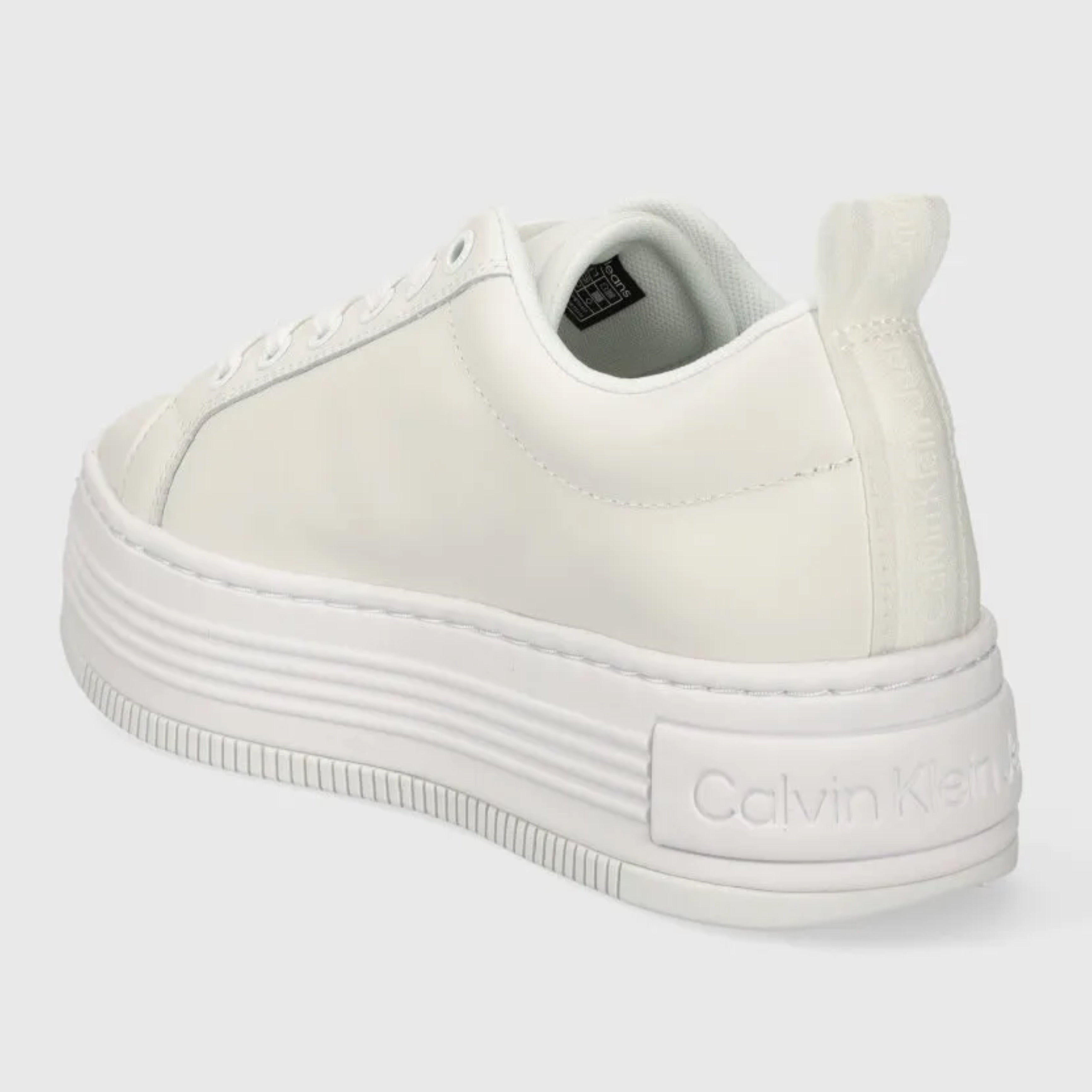Дамски кецове с висока подметка Calvin Klein Jeans YW0YW01309 в бяло