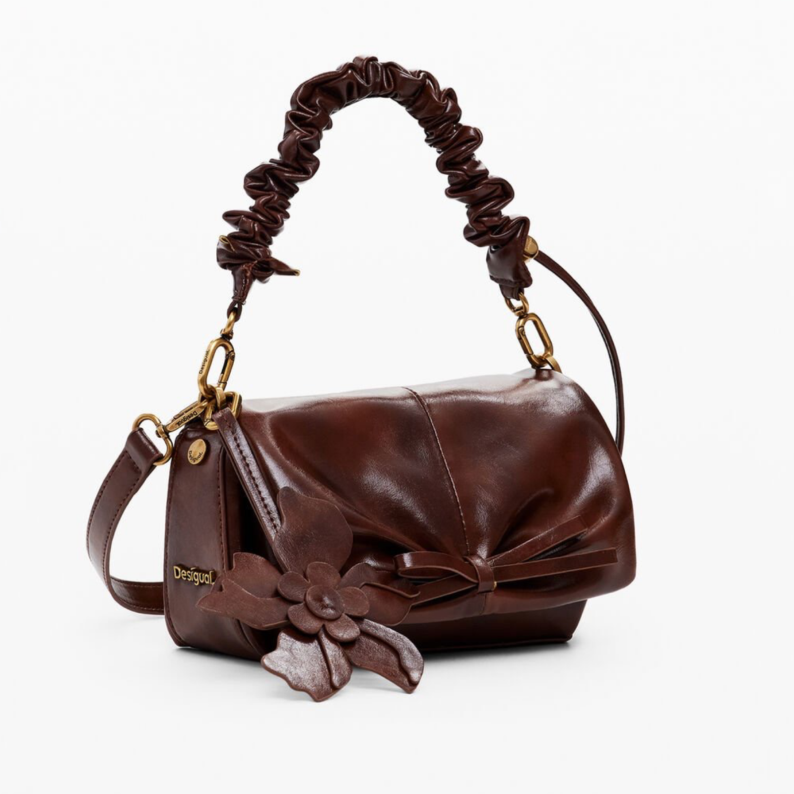 Дамска мини кафява чанта Desigual Women Mini Handbag 25WAXPC7 6000U Side View