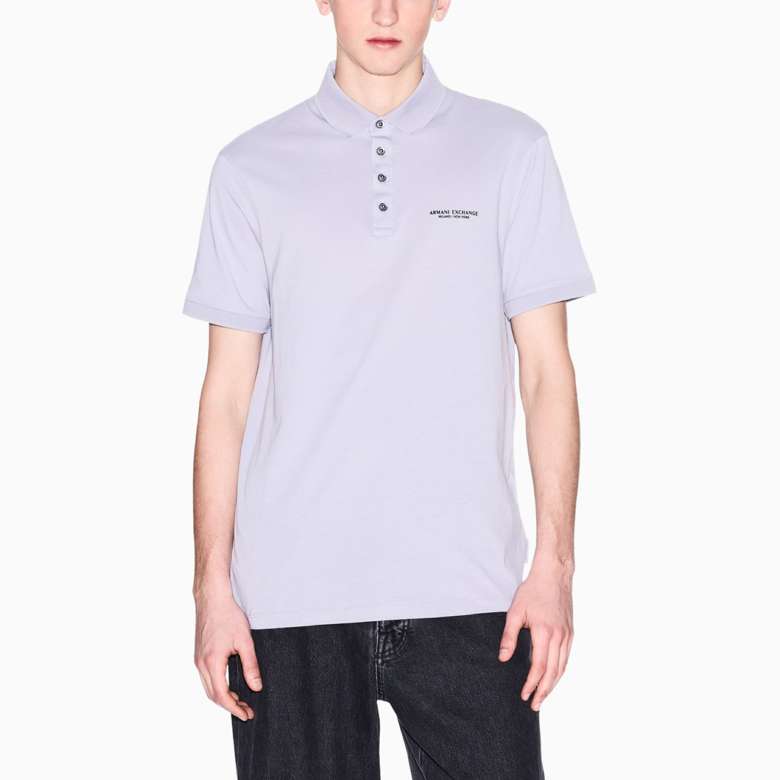 Мъжка лилава поло тениска Armani Exchange Polo 8NZF80 Z8H4Z Front View