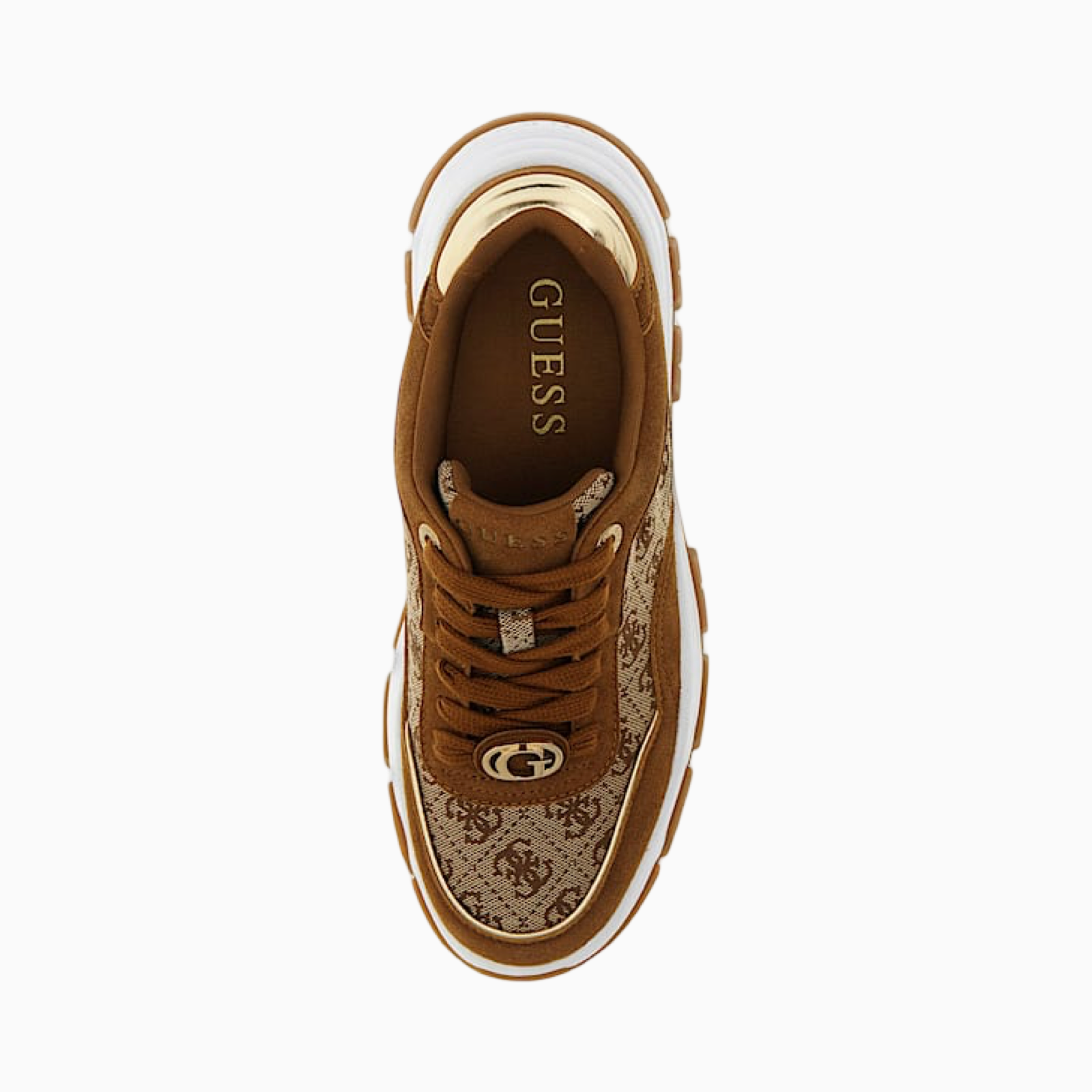 Дамски кецове Guess Women Sneakers FLPBT3 FAL12 Brown Top View