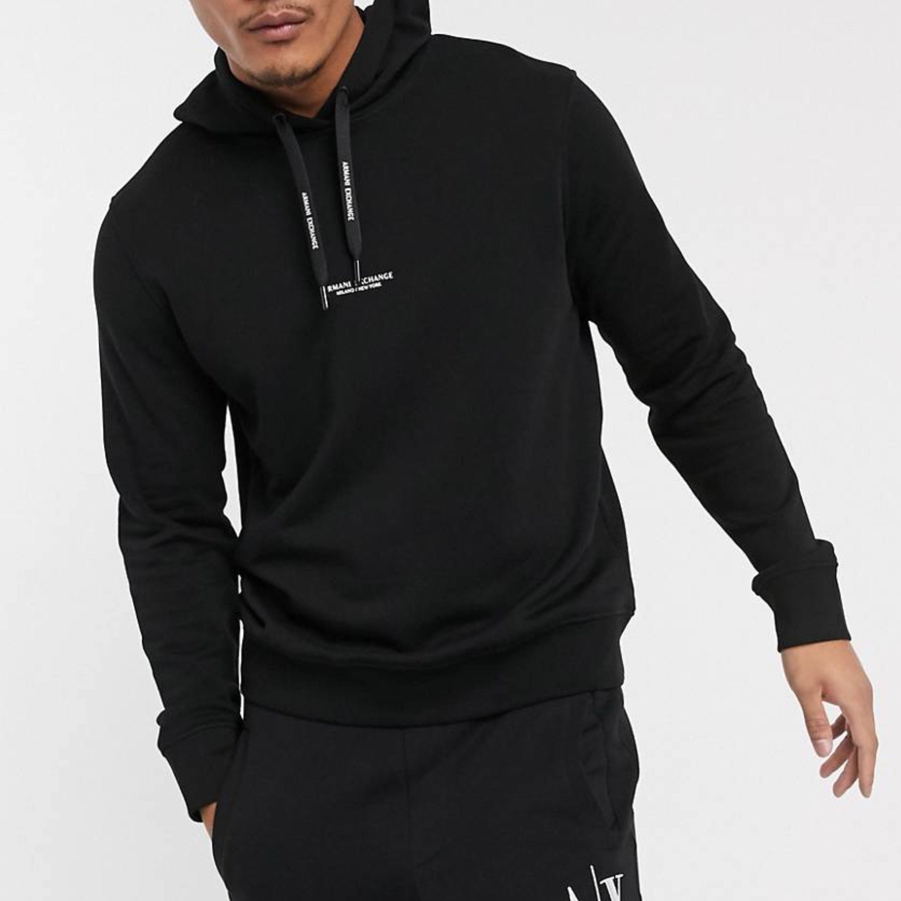 Мъжко черно худи Armani Exchange Milano New York 8NZM94 ZJKRZ 11200