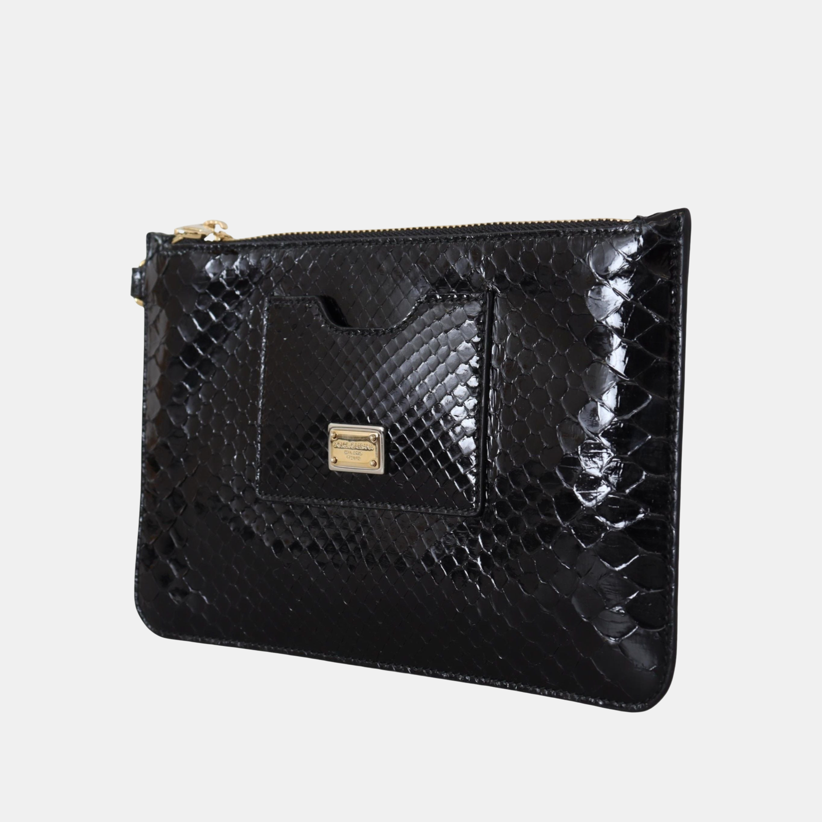 Dolce & Gabbana Exotic Leather Clutch Bag BB6178 A2H27 80999 Side View