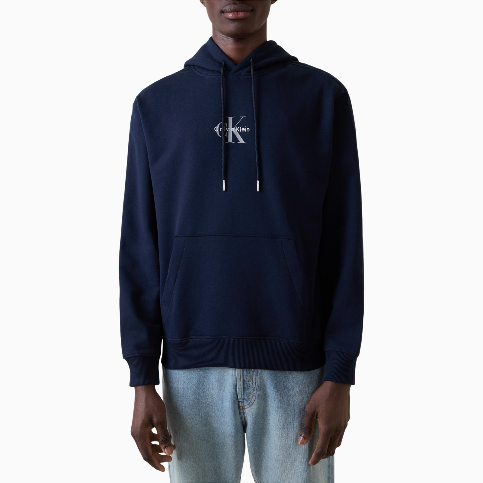 Мъжко синьо худи Calvin Klein Jeans Men Hoodie LV04RD243G Front View